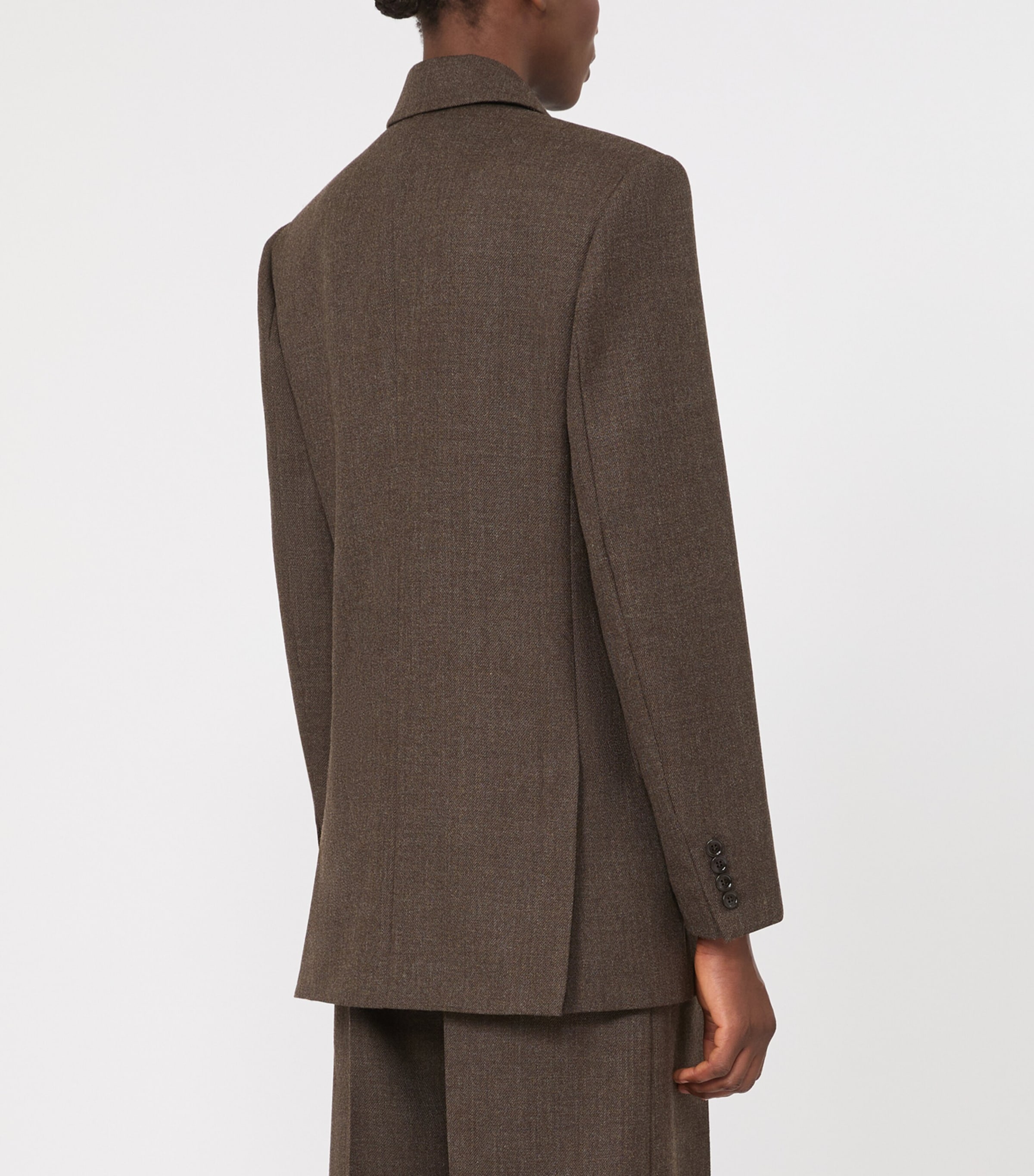 Max Mara Womens Virgin Wool Blazer Mud Image 3