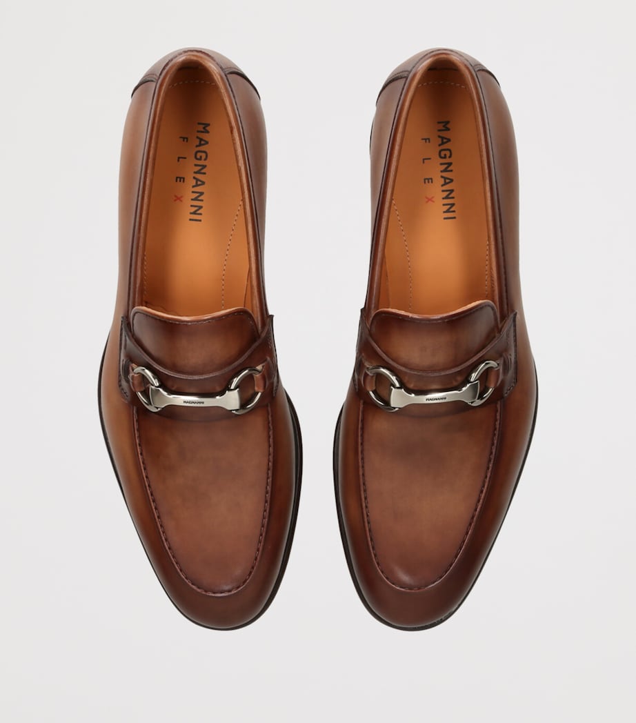 Leather Hendidos Horsebit Loafers MID BROWN Image 4
