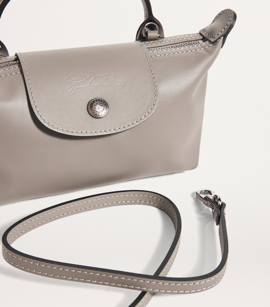 Extra-Small Leather Le Pliage Xtra Pouch P55 TURTLEDOVE Image 4