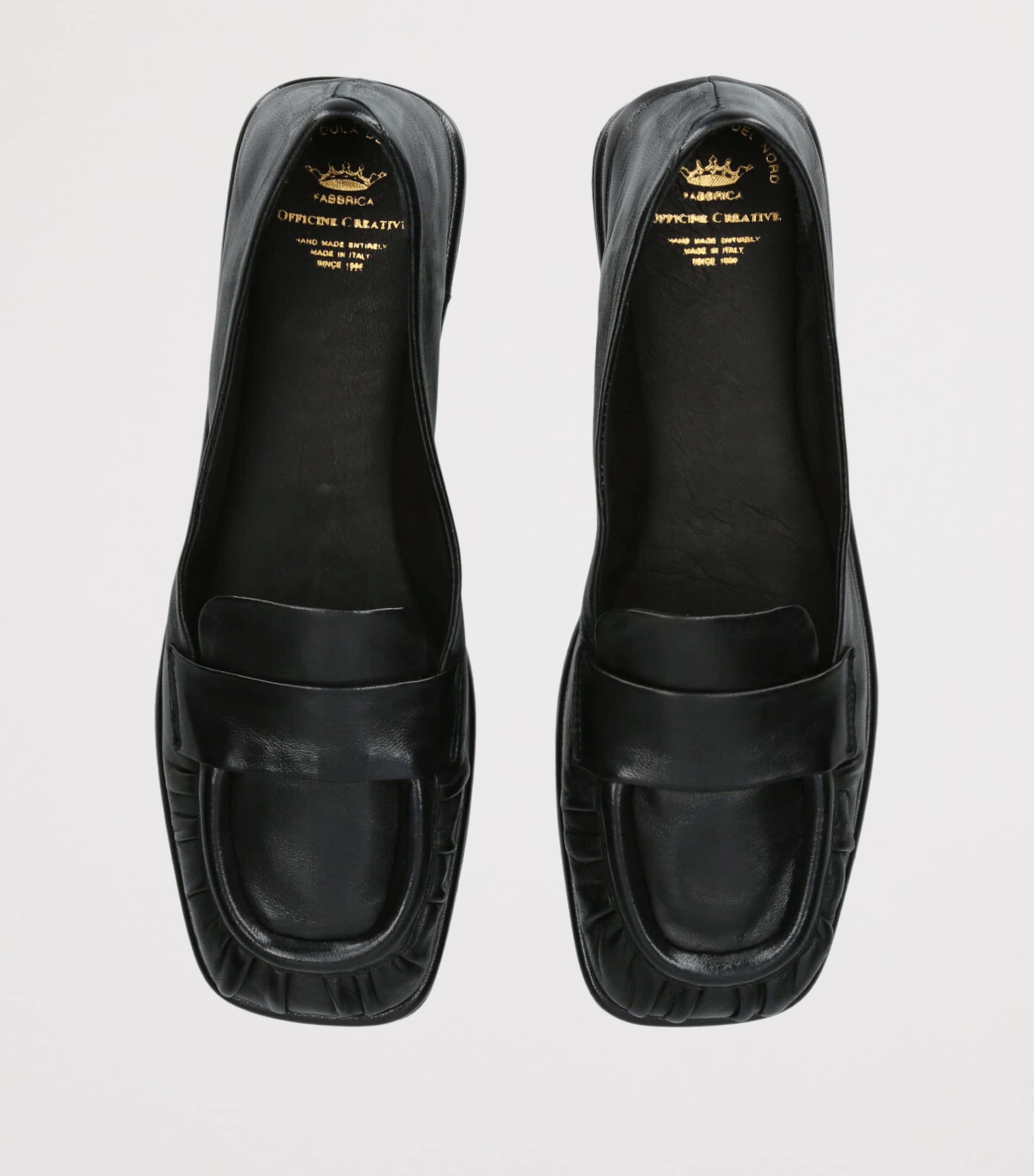 Officine Creative Leather Clover Loafers Black Image 3
