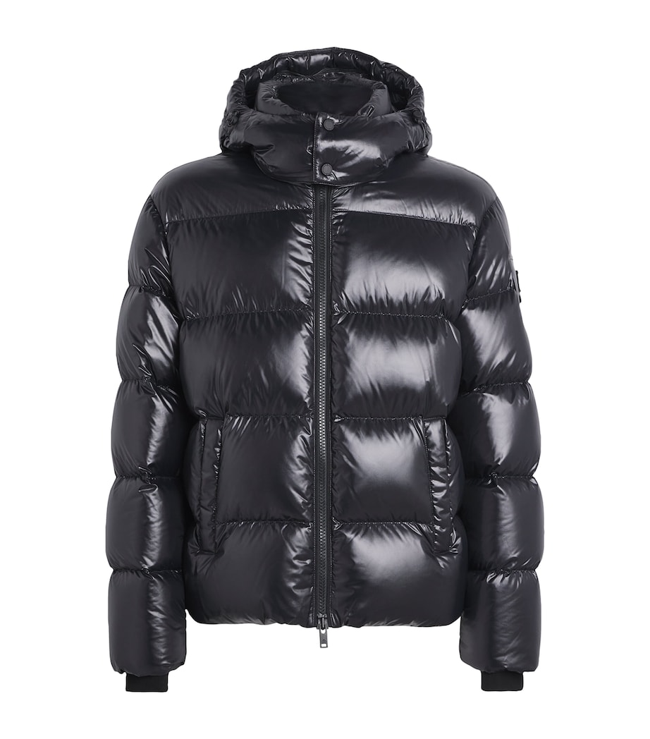 Down Shiny Puffer Jacket BLK W/BLK SH - 305 Image 1