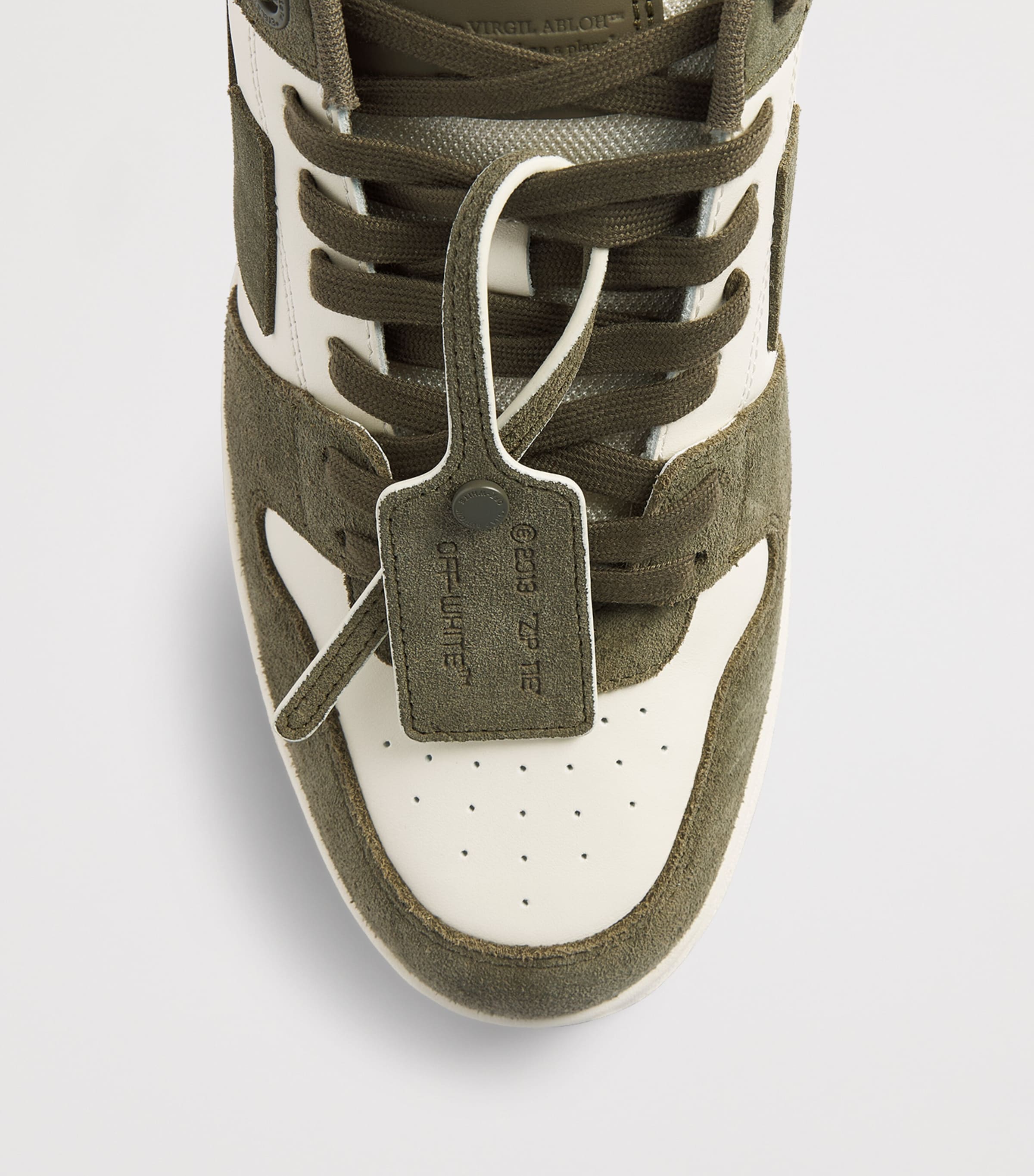 Off-White Suede Out of Office Sneakers Grey Mid Image 6
