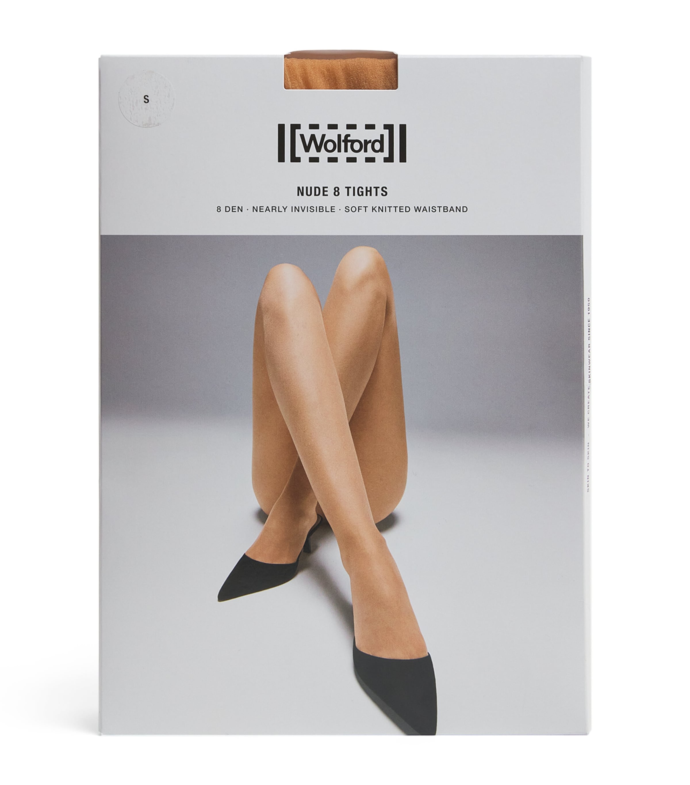 Shop Wolford Nude 8 Tights In Beige