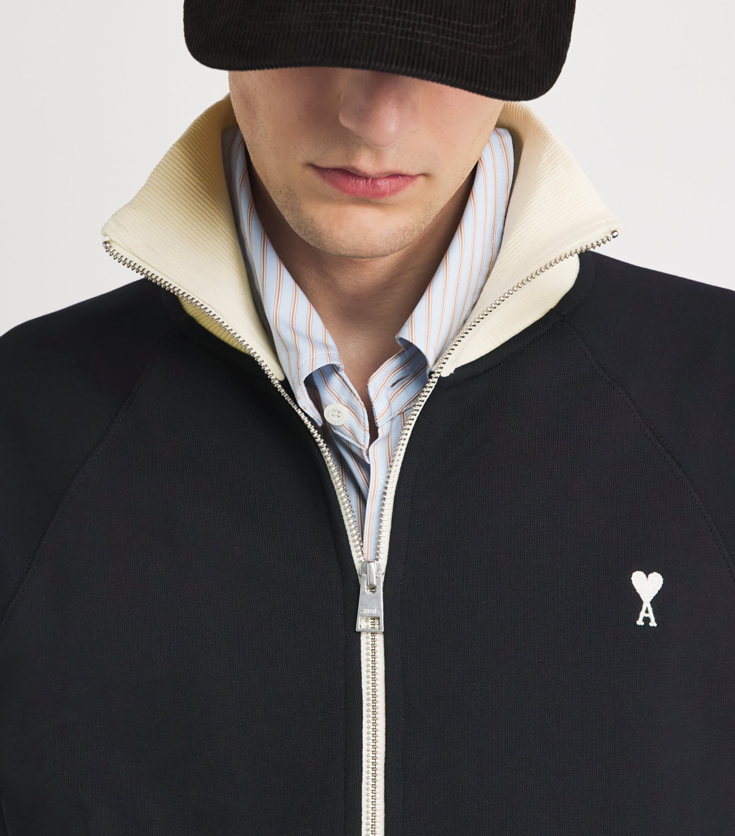 AMI Paris Multi Cotton Ami de Coeur Zip-Up Sweatshirt | Harrods US