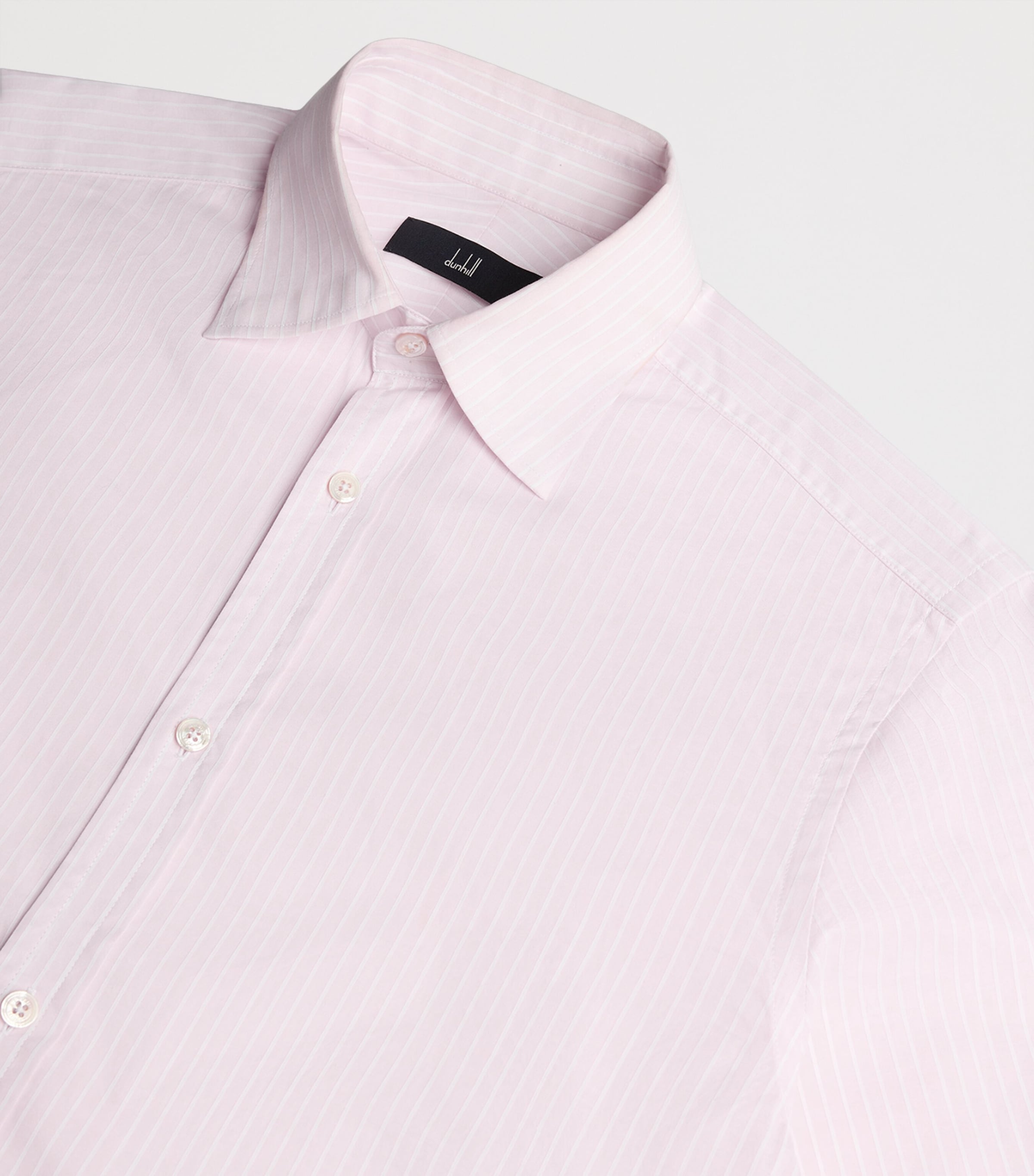 Dunhill Mens Cotton Stripe Shirt Pink Image 5