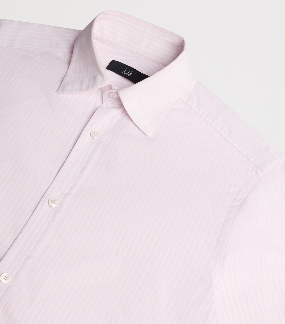Dunhill Mens Cotton Stripe Shirt Pink Image 5