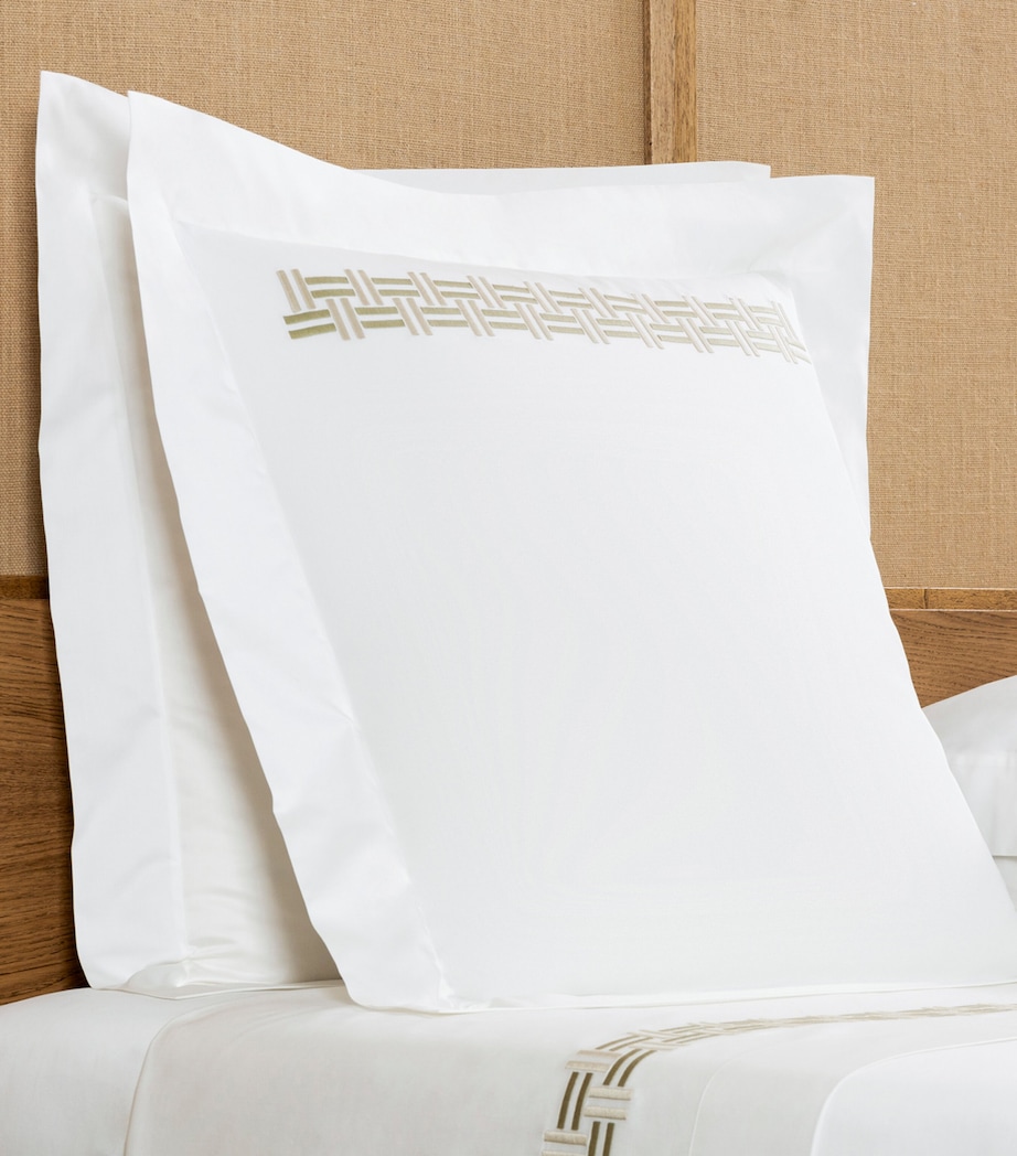 Basket Weave Oxford Euro Sham (65cm x 65cm) 6E37 - TRANQUIL GREE Image 2