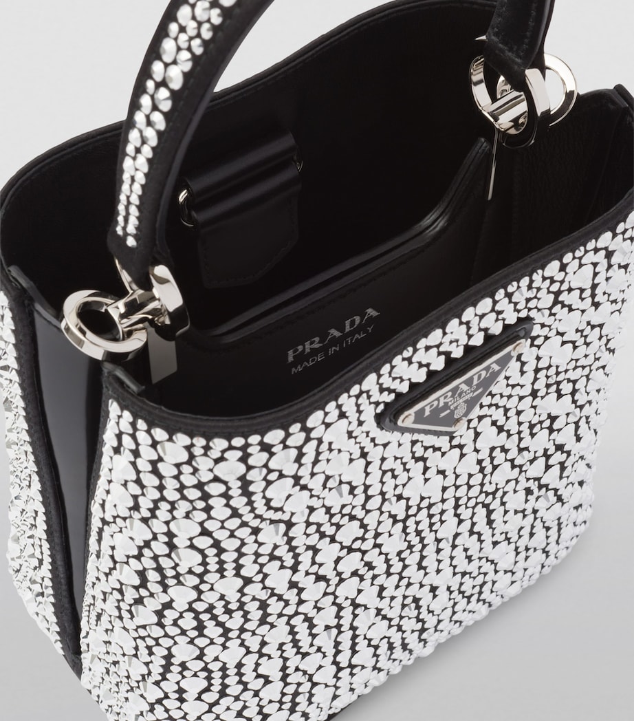 Prada Satin Embellished Panier Shoulder Bag Image 2