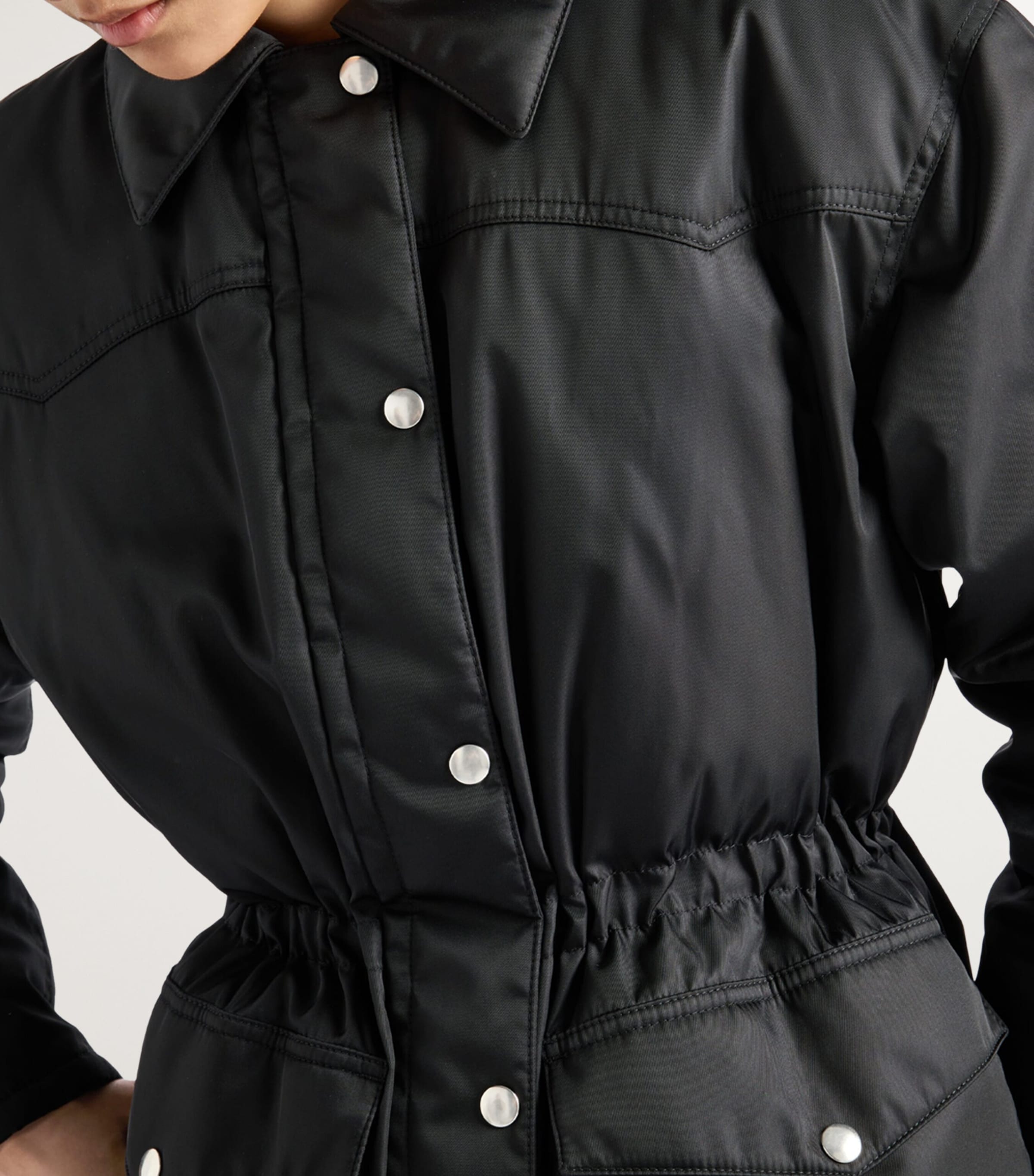 Prada Black Re-Nylon Down Jacket | Harrods UK