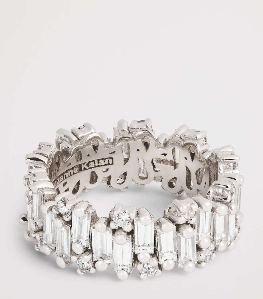 Suzanne Kalan White Gold and Diamond Audrey Shimmer Eternity Ring Wg/wd Image 4