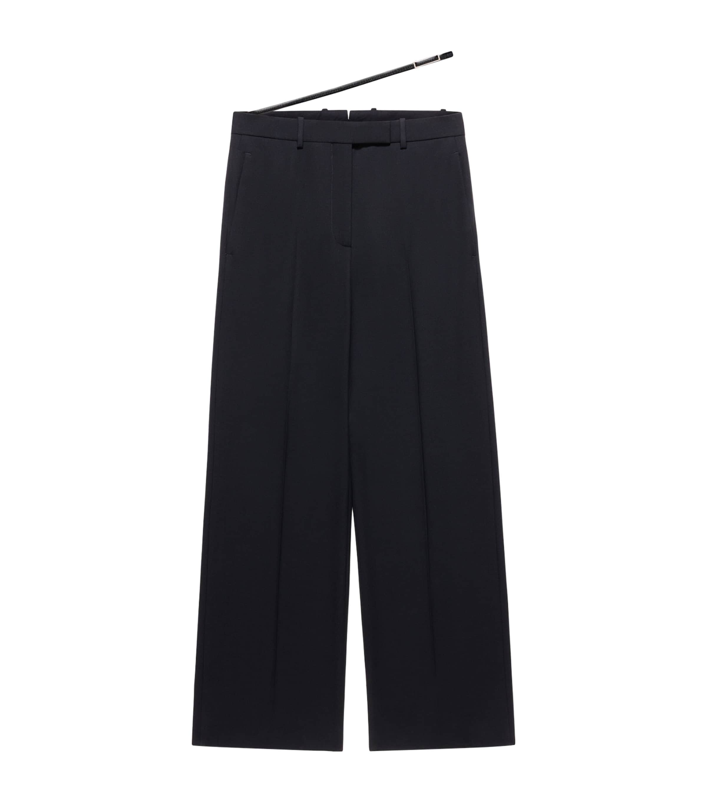 TOM FORD Womens Virgin Wool Belted Trousers Naa Image 1
