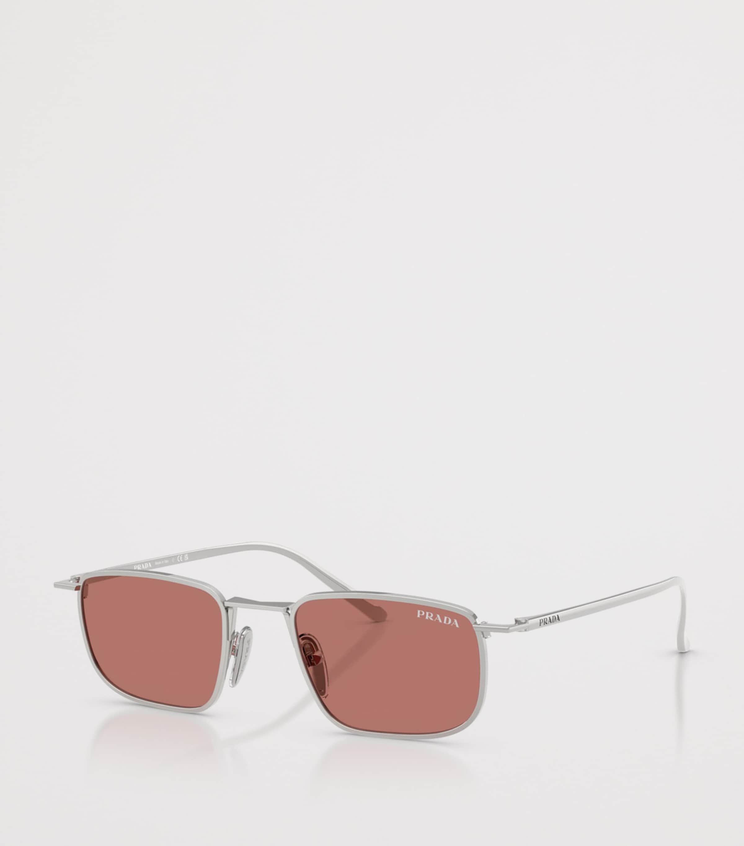 Prada Metal Pillow Sunglasses Silver Image 2