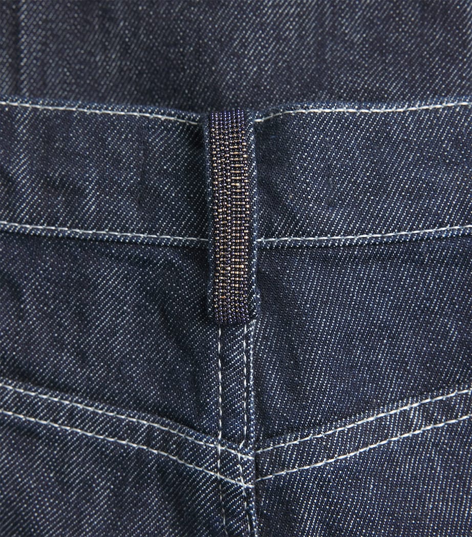 Fabiana Filippi Womens Barrel Jeans Ammorbidito Blu Image 6