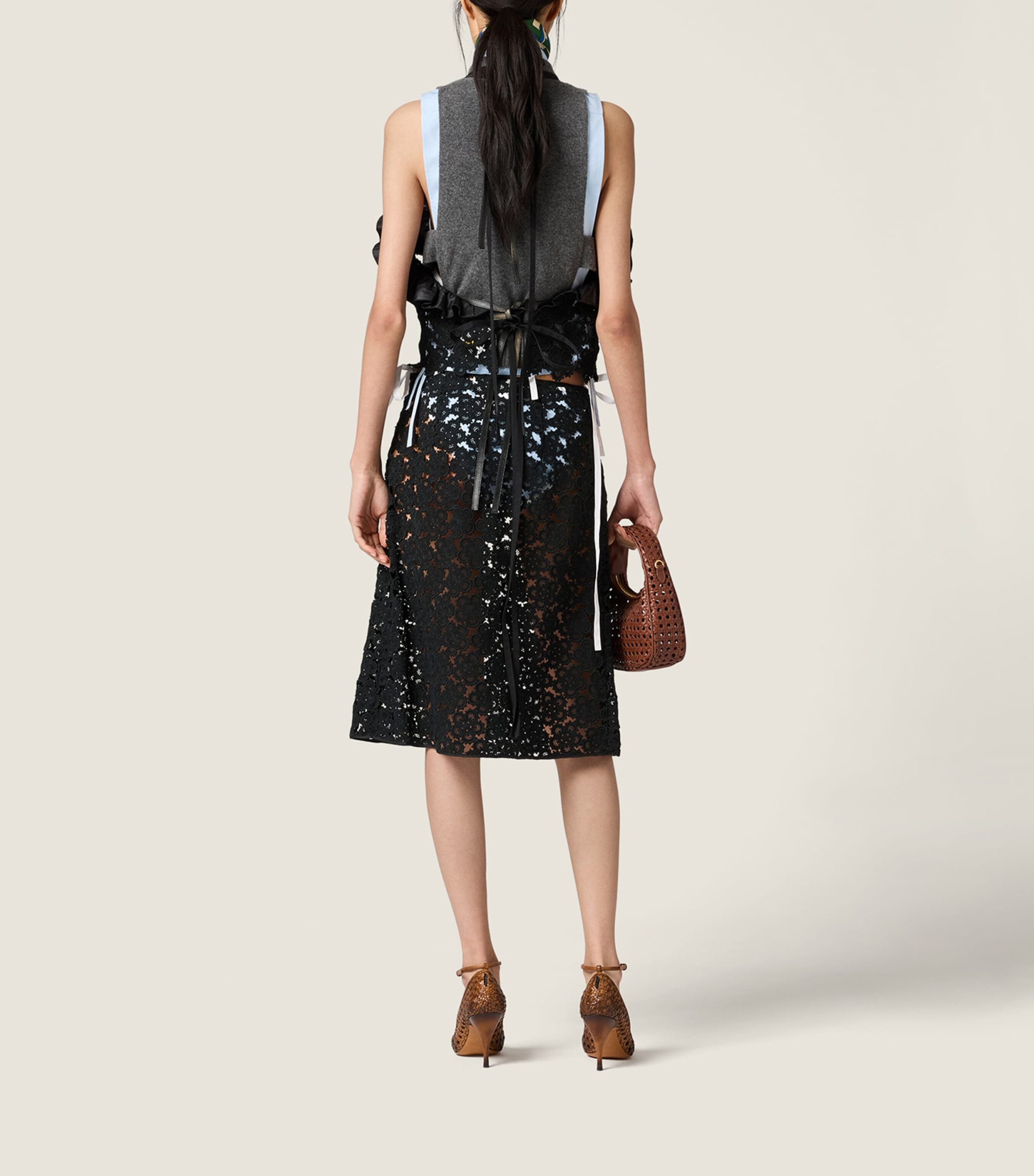 Cotton Macramé Mini Skirt F0002 Image 3