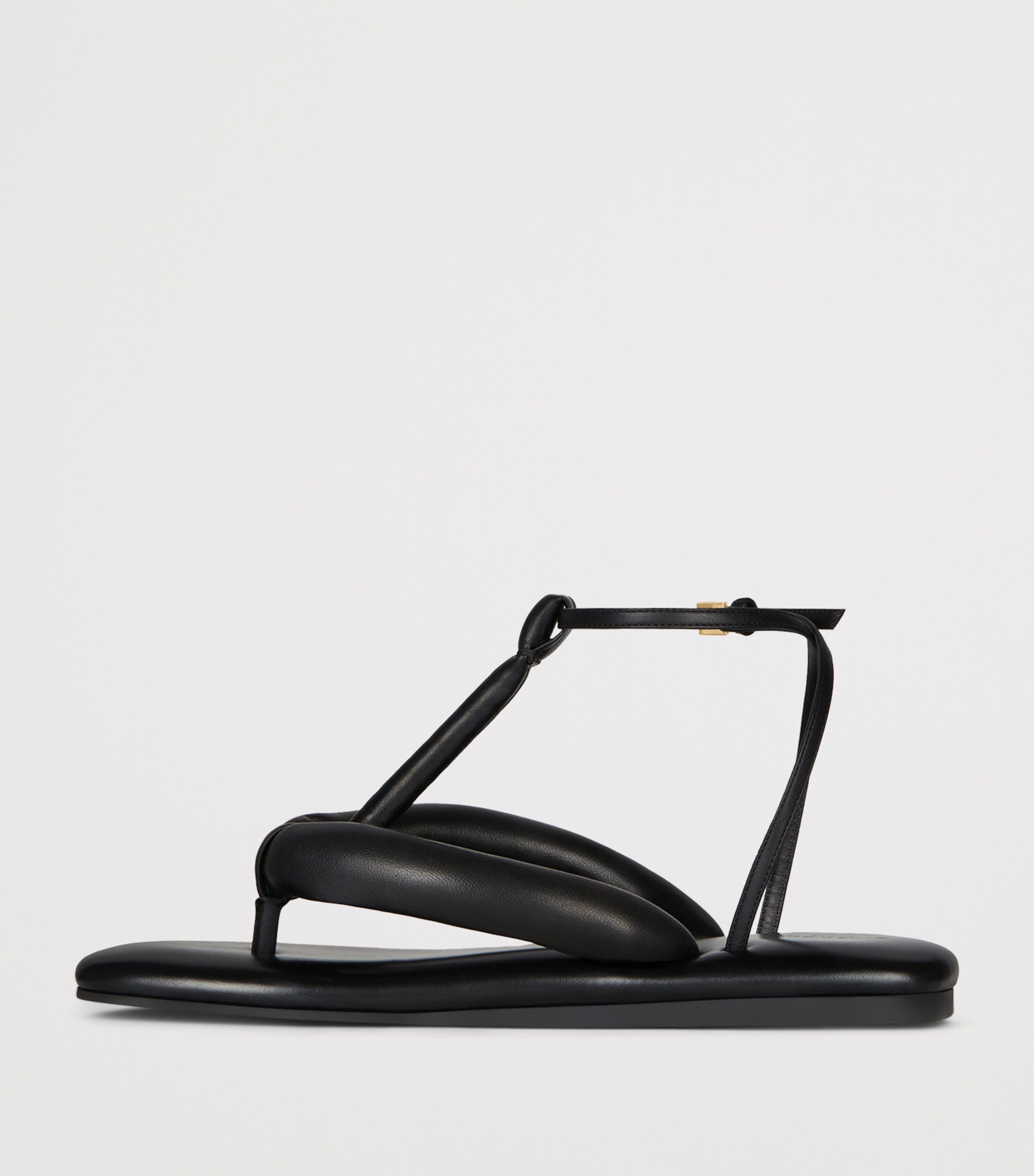 Givenchy Calfskin Boudoir Thong Sandals. Black Image 4