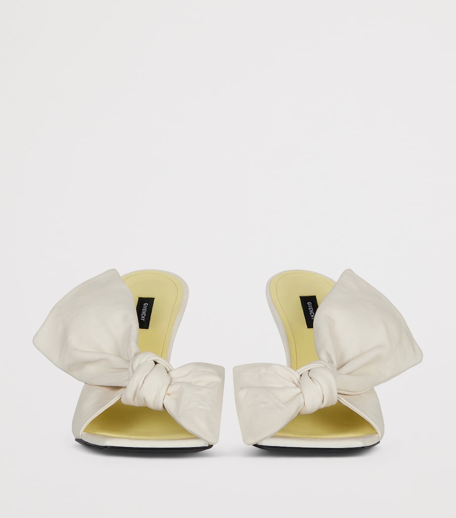 Givenchy Leather Boudoir Bow Sandals 95 Ivory Image 5
