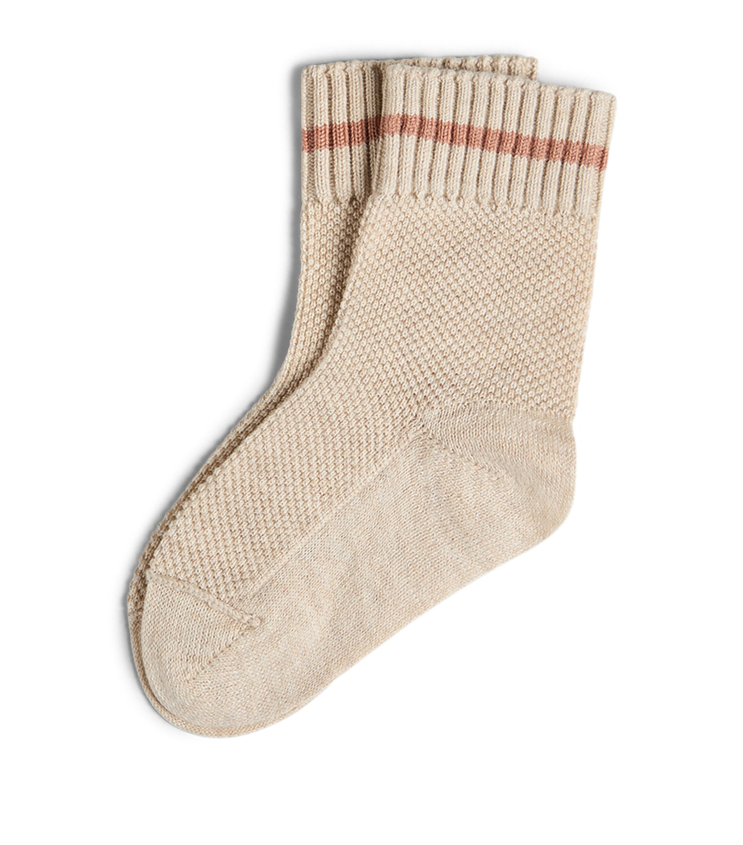 Brunello Cucinelli Kids Cotton Waffle Knit Socks (6-36 Months) Image 1