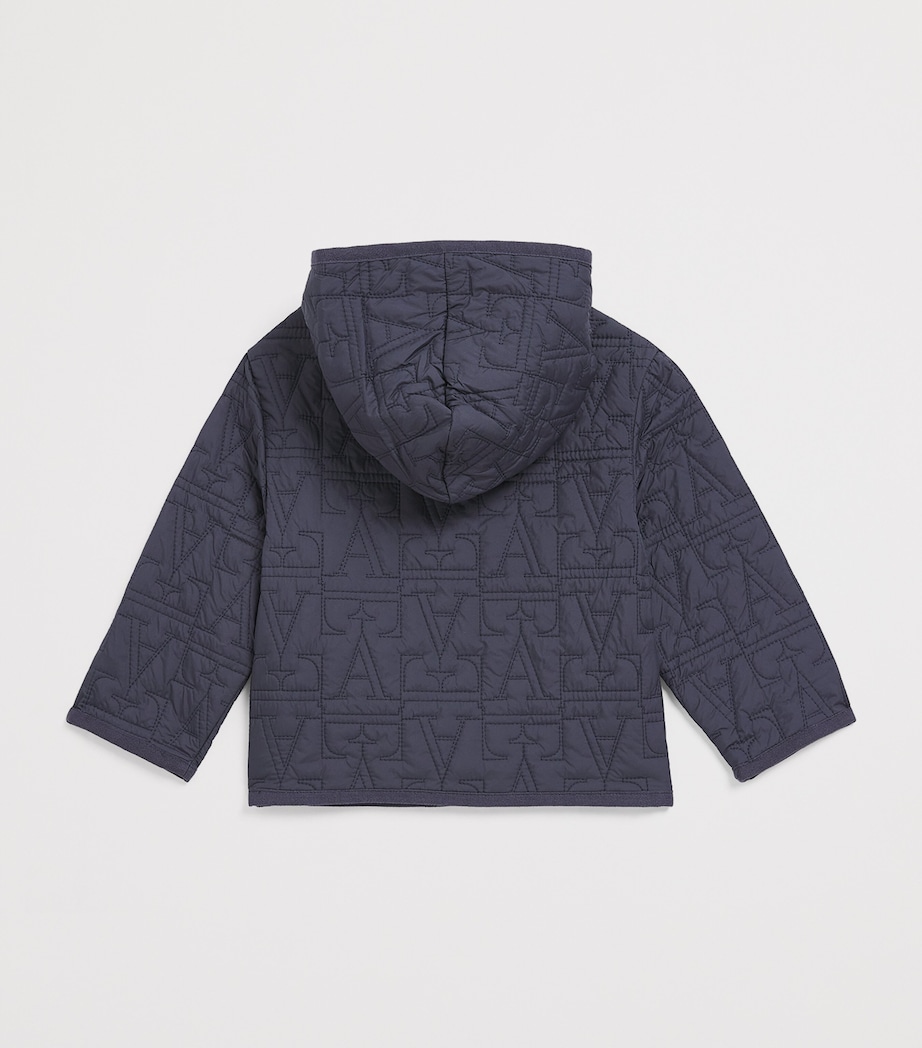 Emporio Armani Kids Quilted Blouson Jacket (6-36 Months) Odyssey Gray Image 2