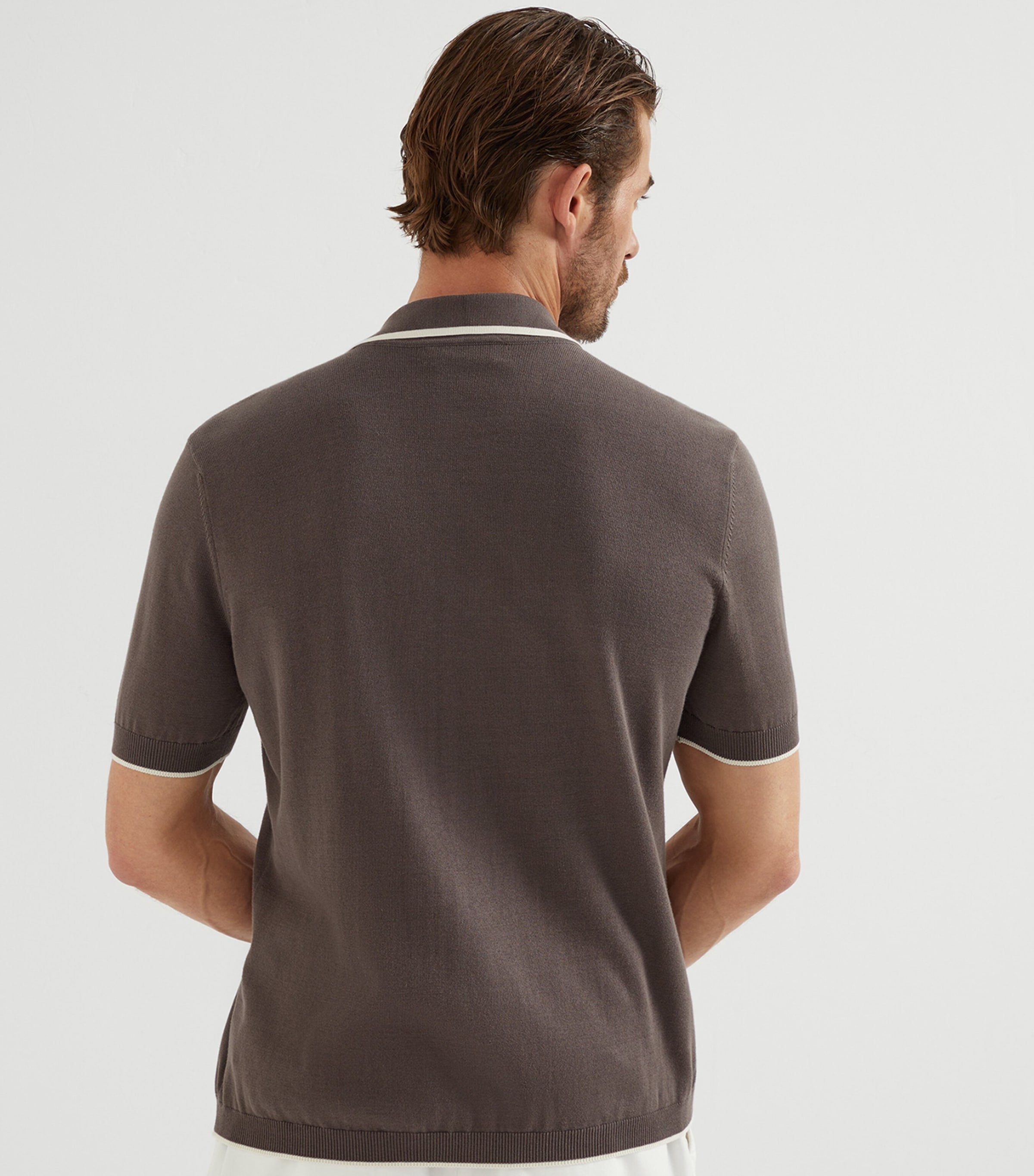 Tシャツ・カットソー BRUNELLO CUCINELLI Water repellent overshirt Brunello Cucinelli - Charcoal Lurex Cashmere Short Sleeve T