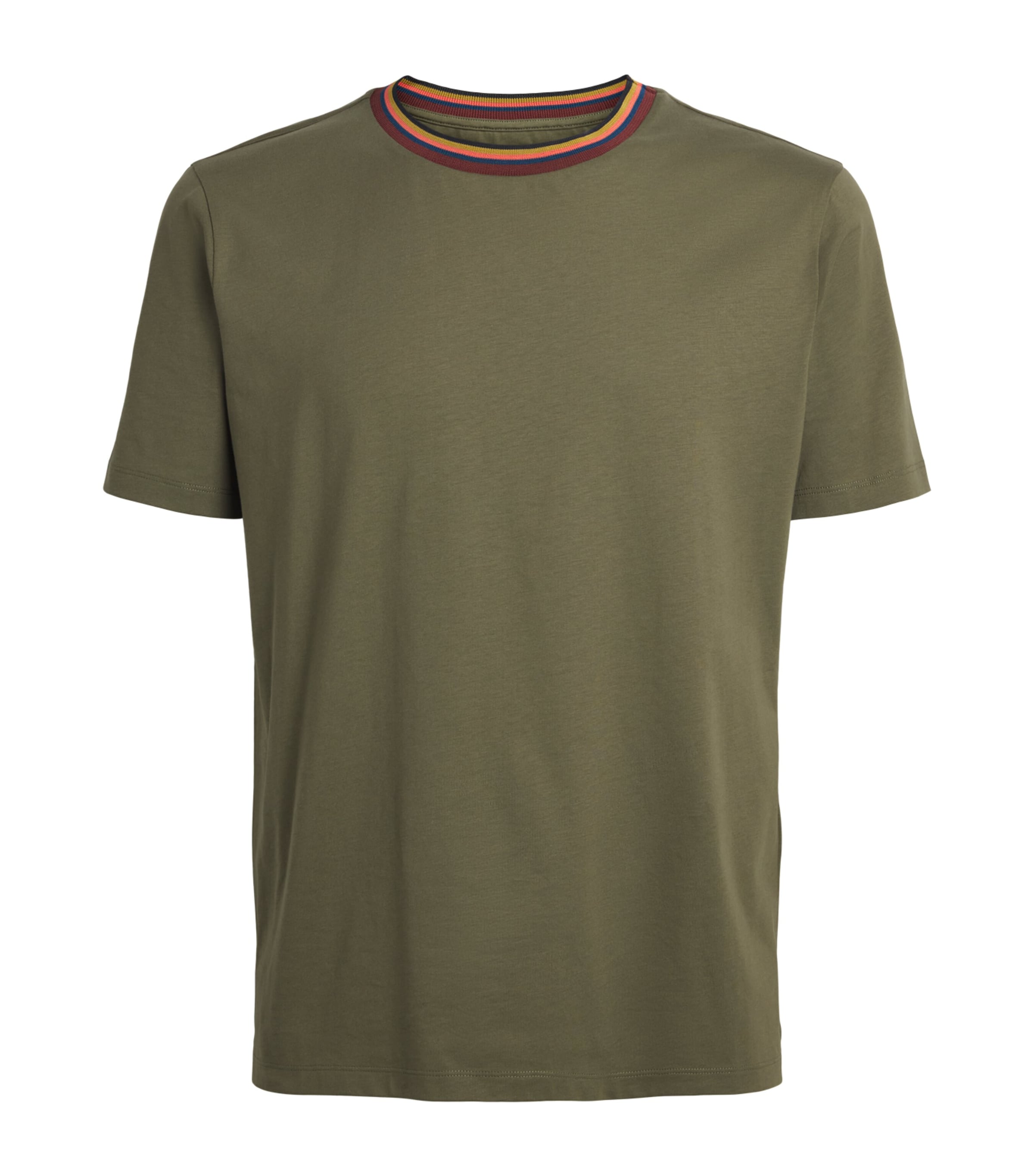 Paul Smith Mens Cotton Artistic Trim T-Shirt Green Image 1