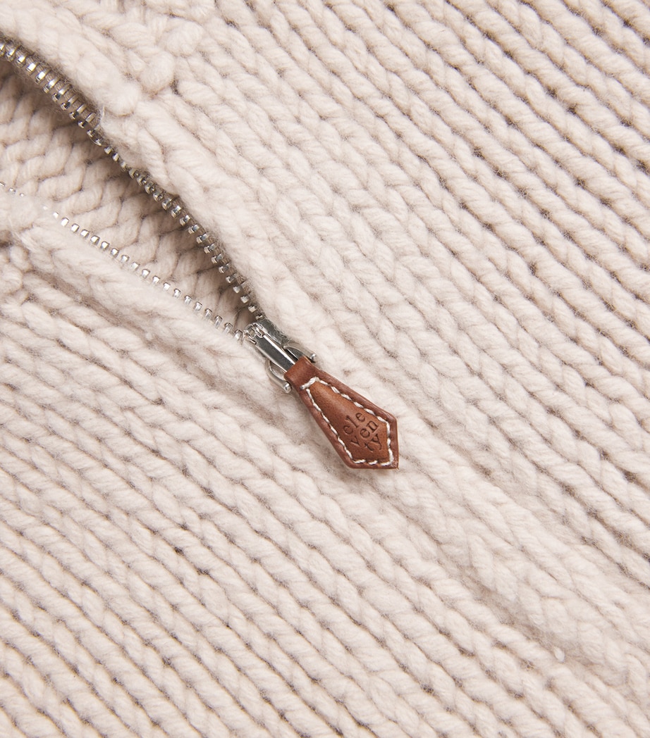 Wool Quarter-Zip Sweater SABBIA Image 5