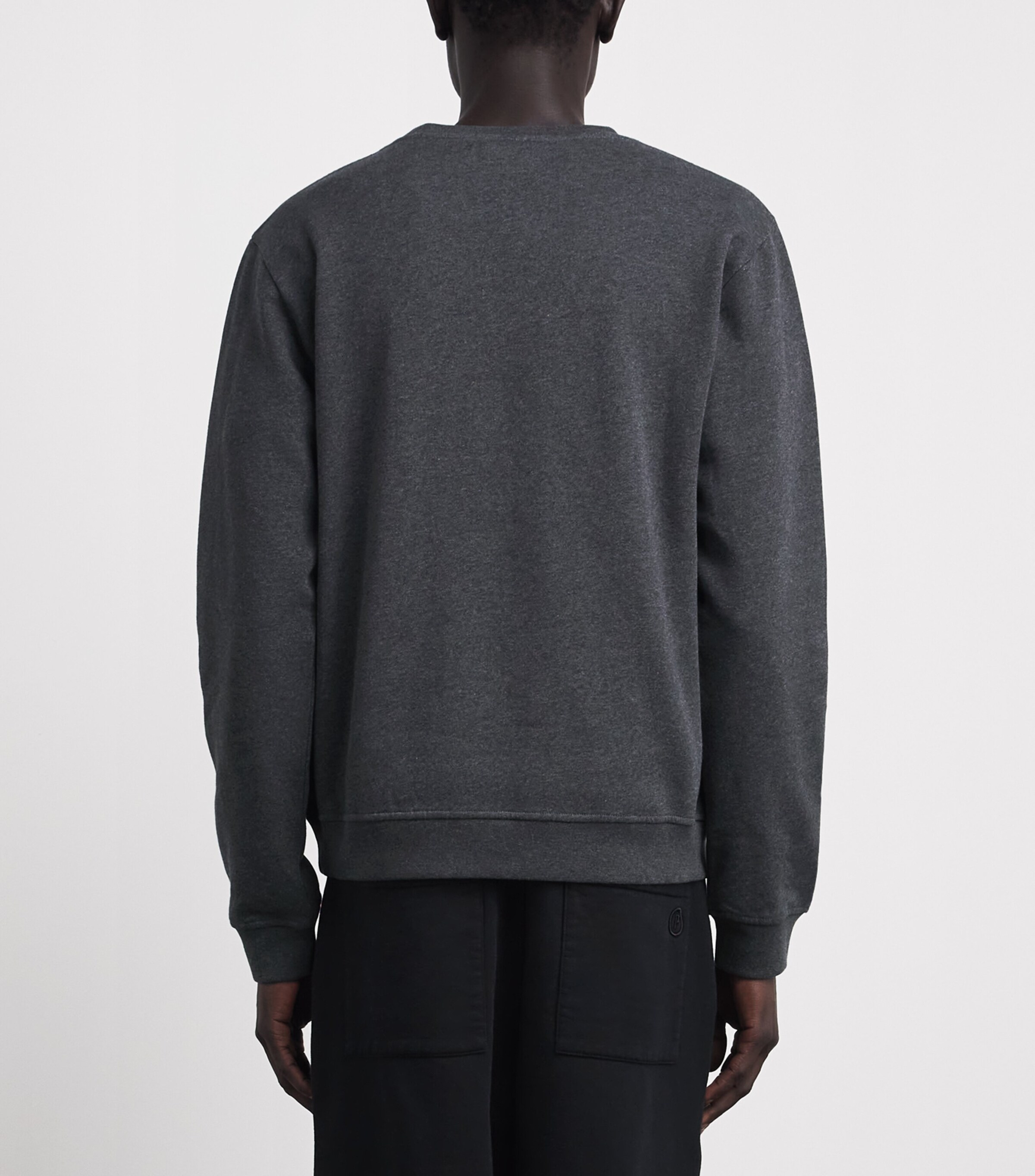 Harrods Mens Cotton Jersey Logo Sweatshirt Grey Image 5
