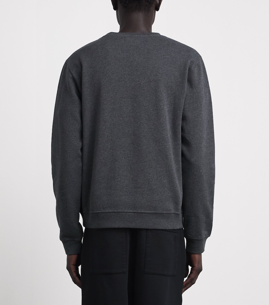 Harrods Mens Cotton Jersey Logo Sweatshirt Grey Image 5