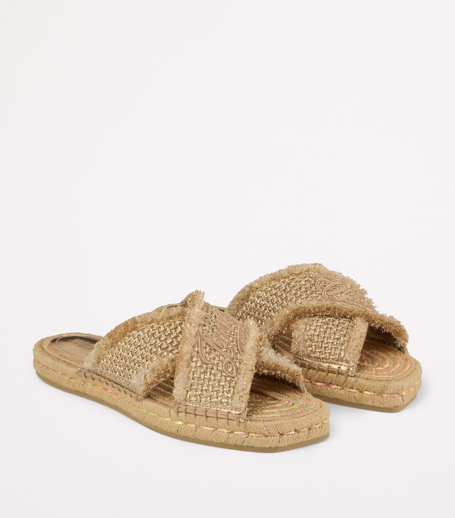 Raffia Aciel Sandals GOLD/DARK CAPPUCCINO Image 4