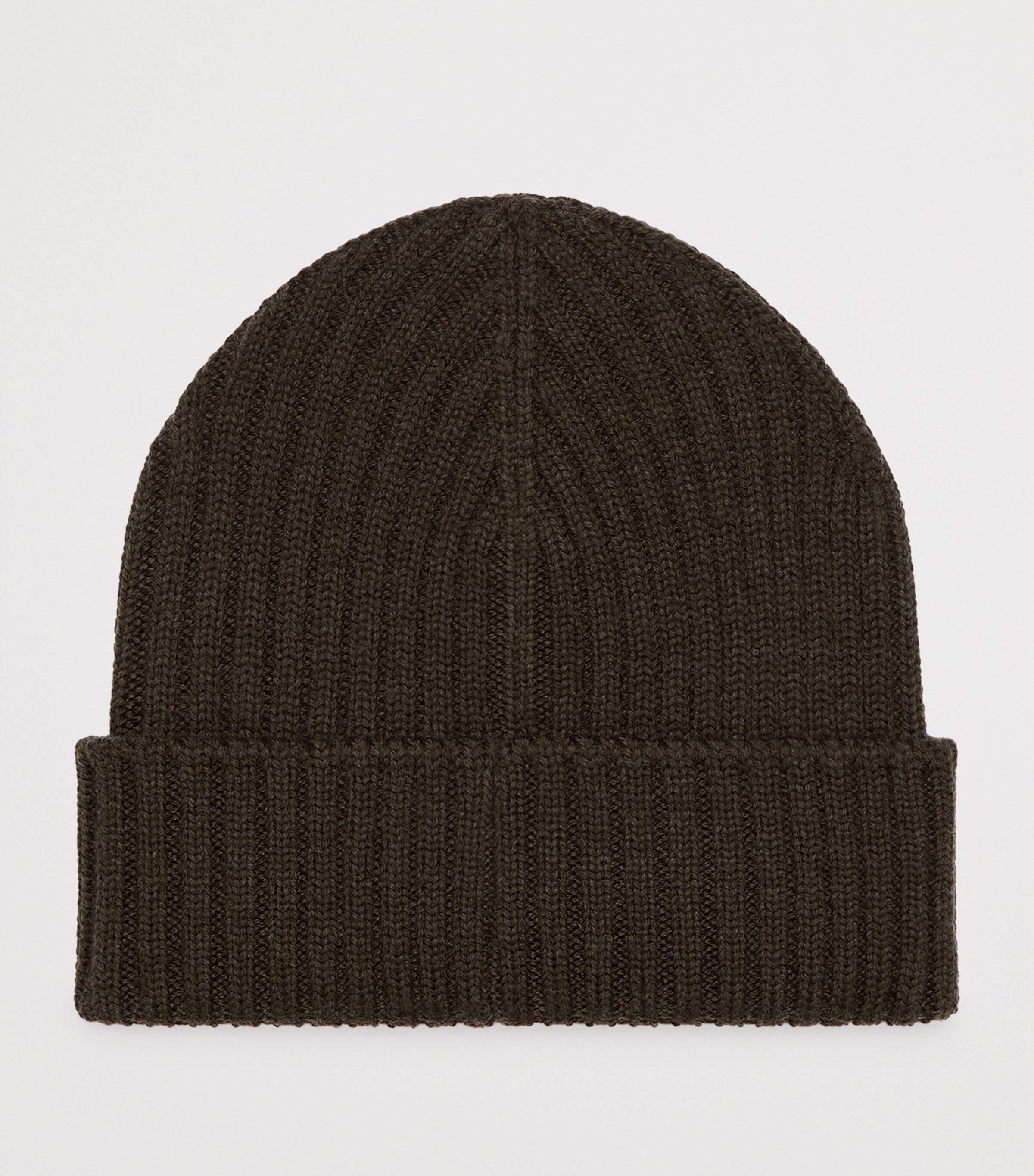 Wool Rib-Knit Beanie KHAKI Image 2
