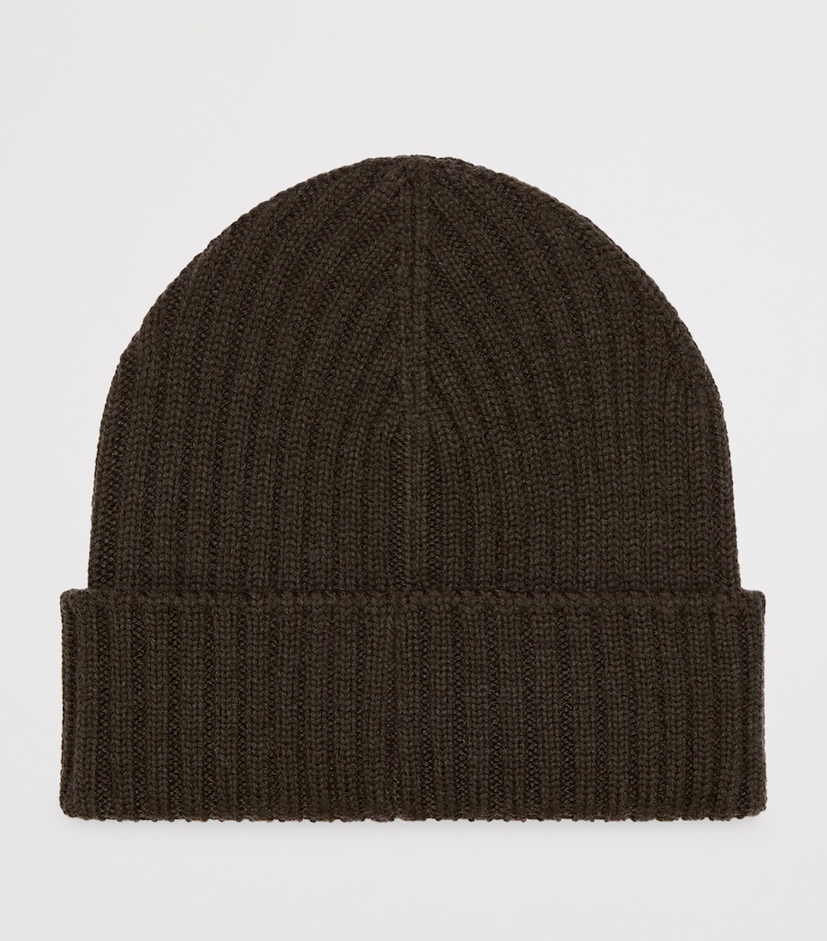Wool Rib-Knit Beanie KHAKI Image 2