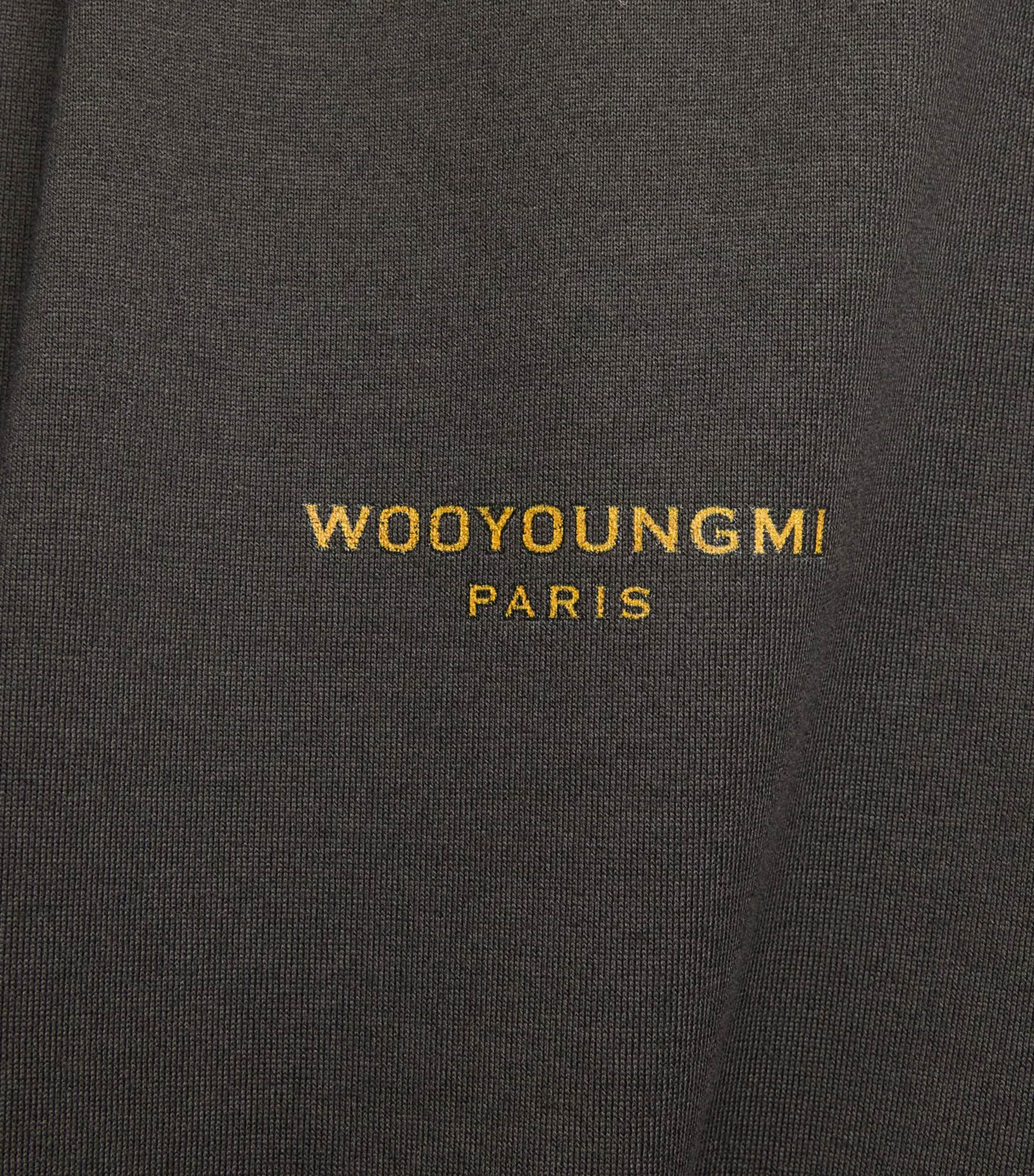 Wooyoungmi Mens Cotton Graphic Print T-Shirt Grey Image 6