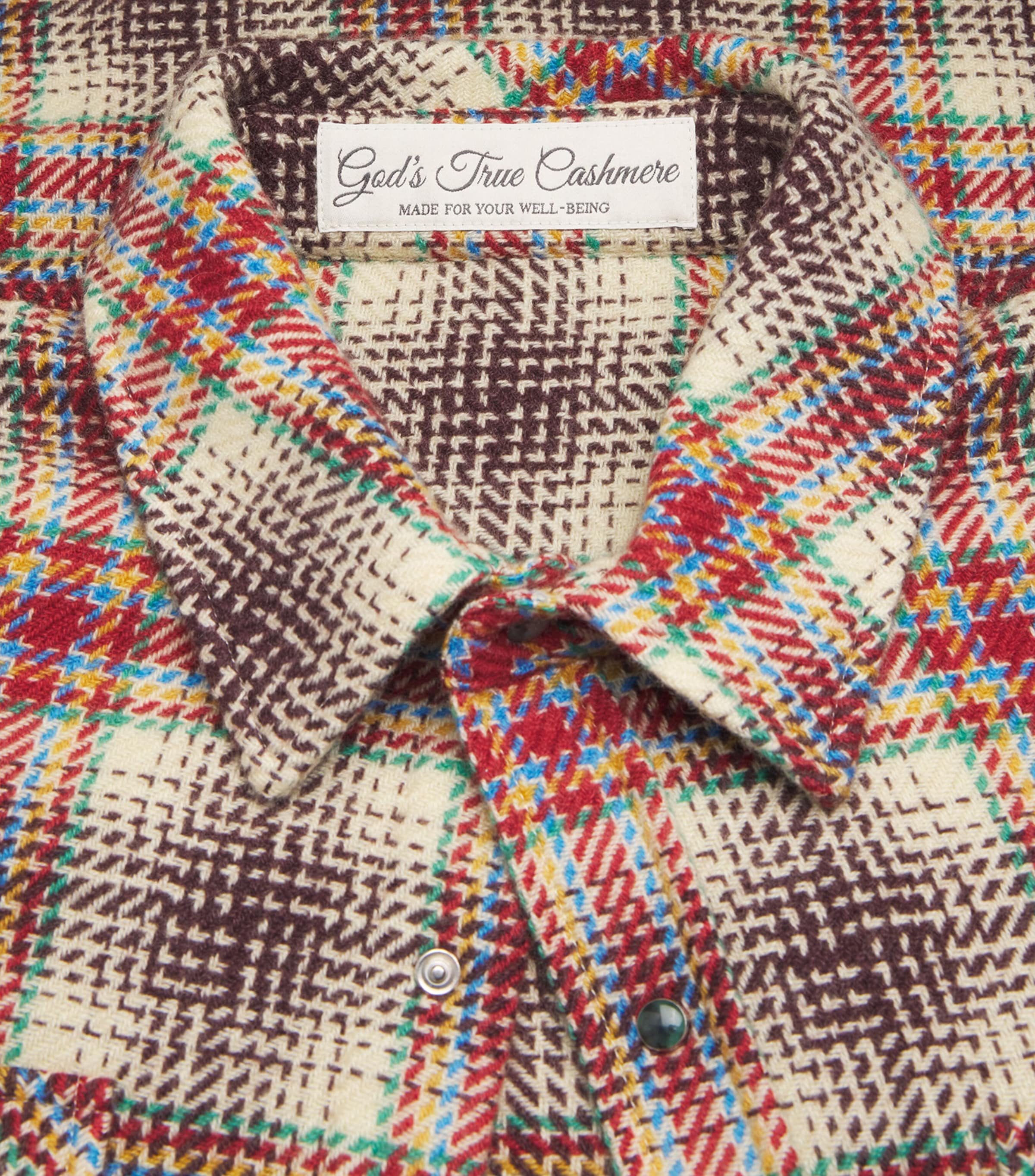 Cashmere Tartan Overshirt TARTAN / EMERALD Image 5