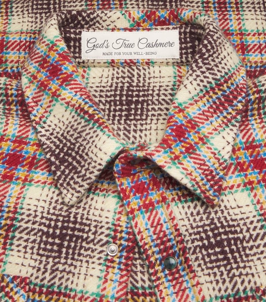 Cashmere Tartan Overshirt TARTAN / EMERALD Image 5