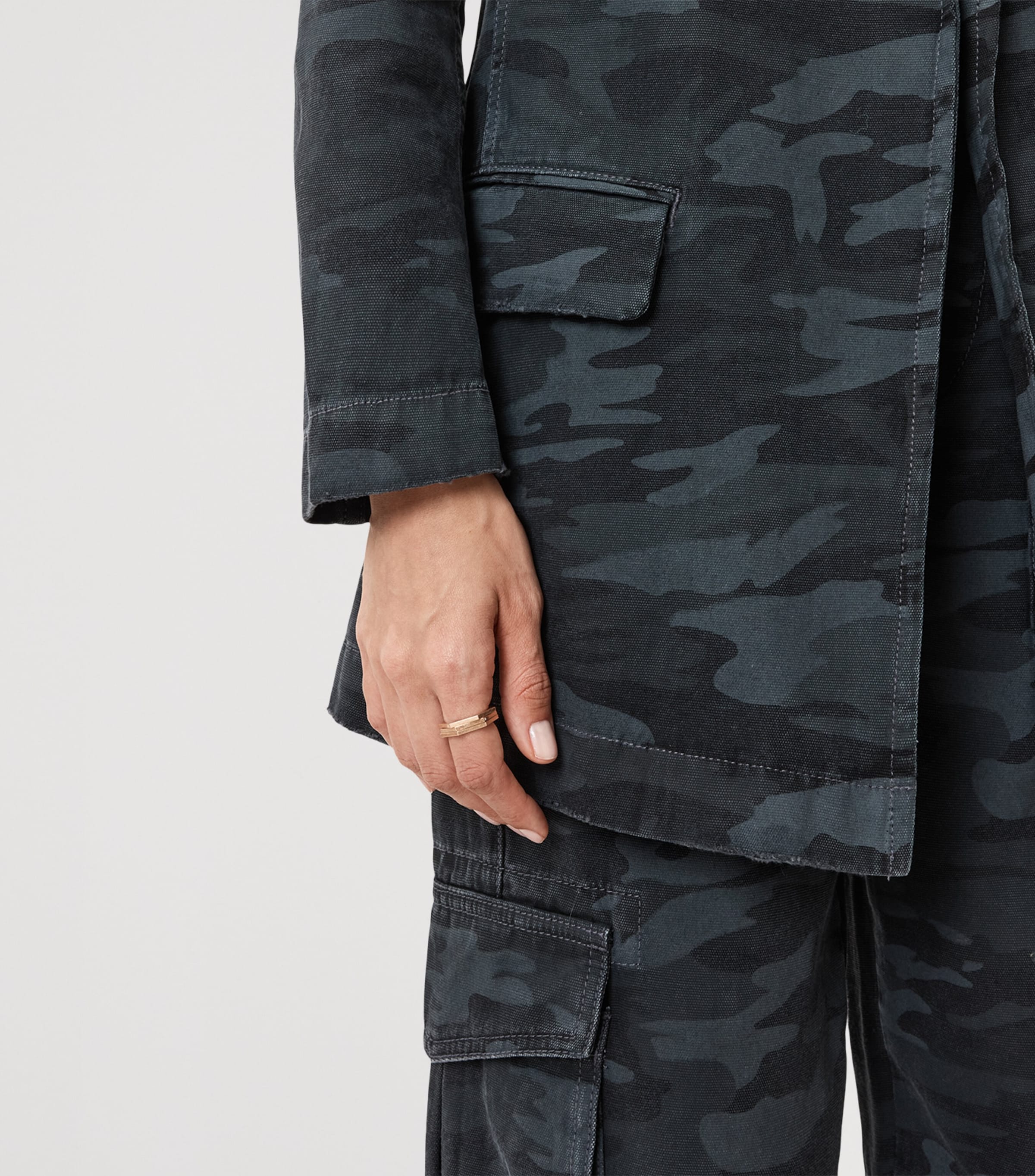 Denim Aleida Blazer CAMO INK BLUE Image 7