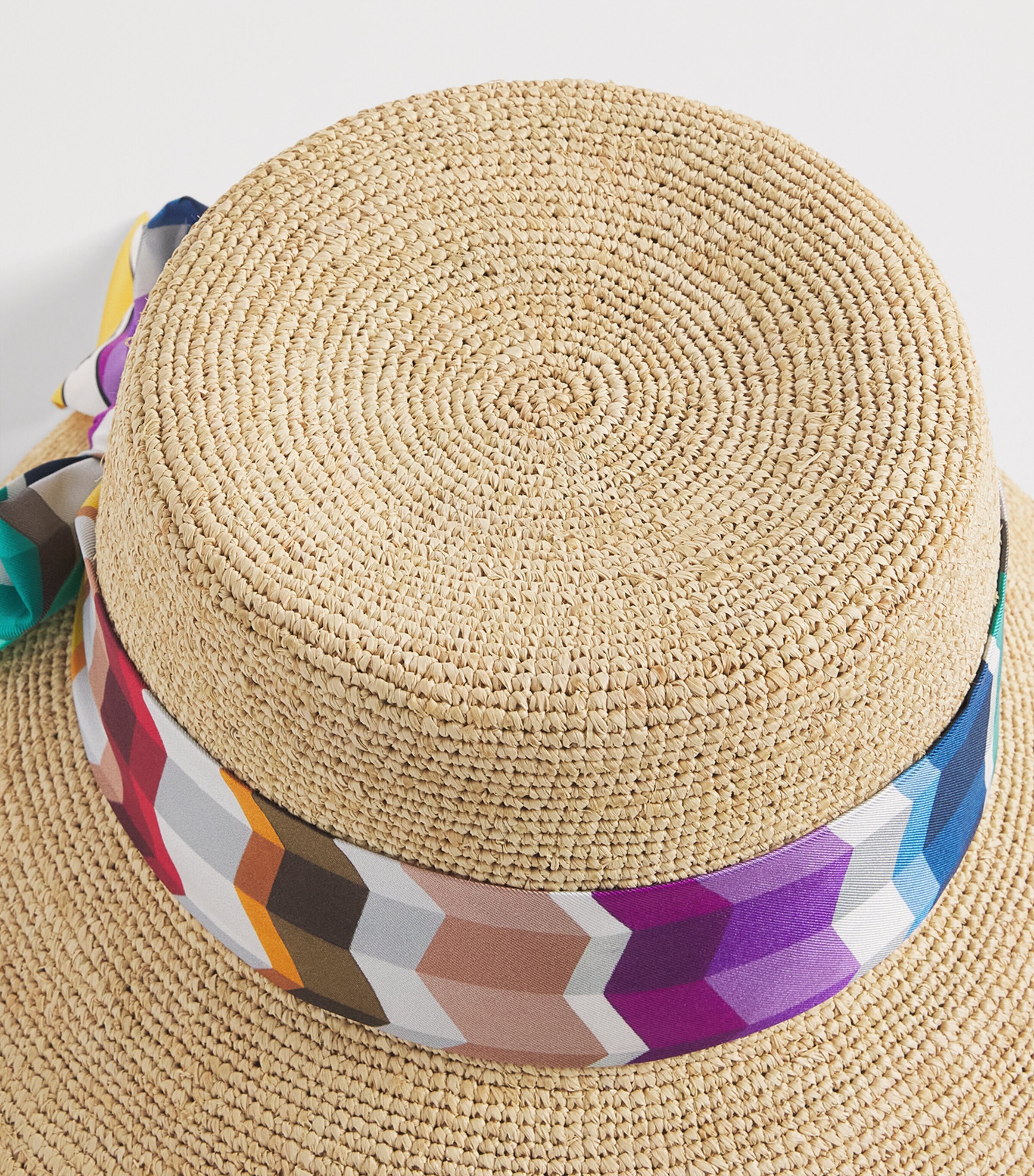 Missoni Silk-Trim Straw Hat Image 4