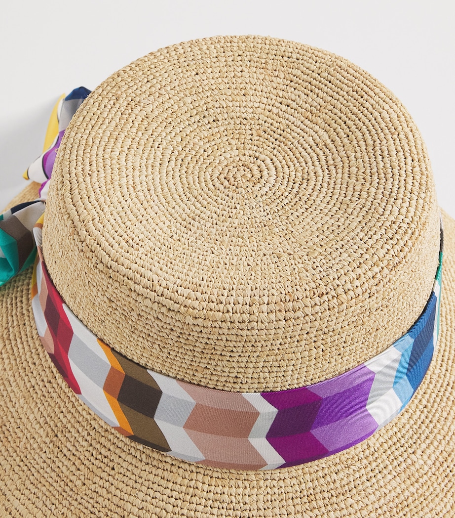 Missoni Silk-Trim Straw Hat Image 4