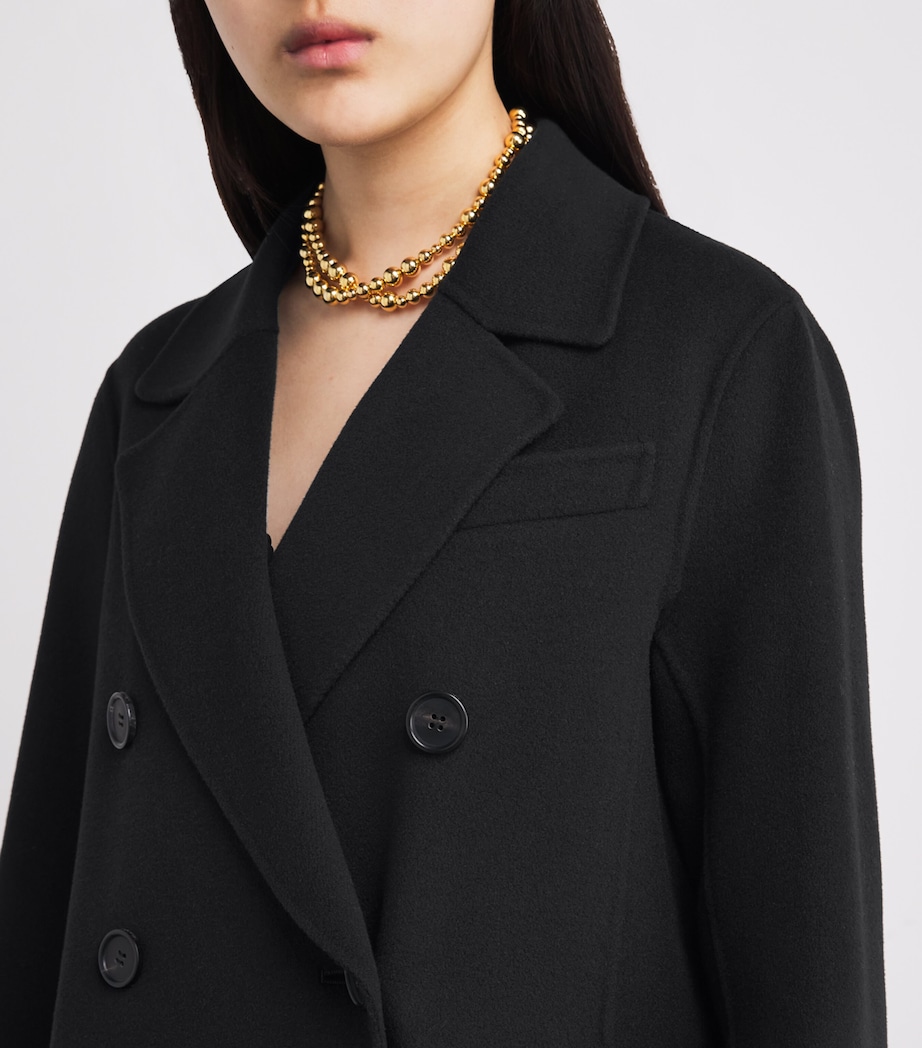 Wool Double-Breasted Jacket BLACK Image 6