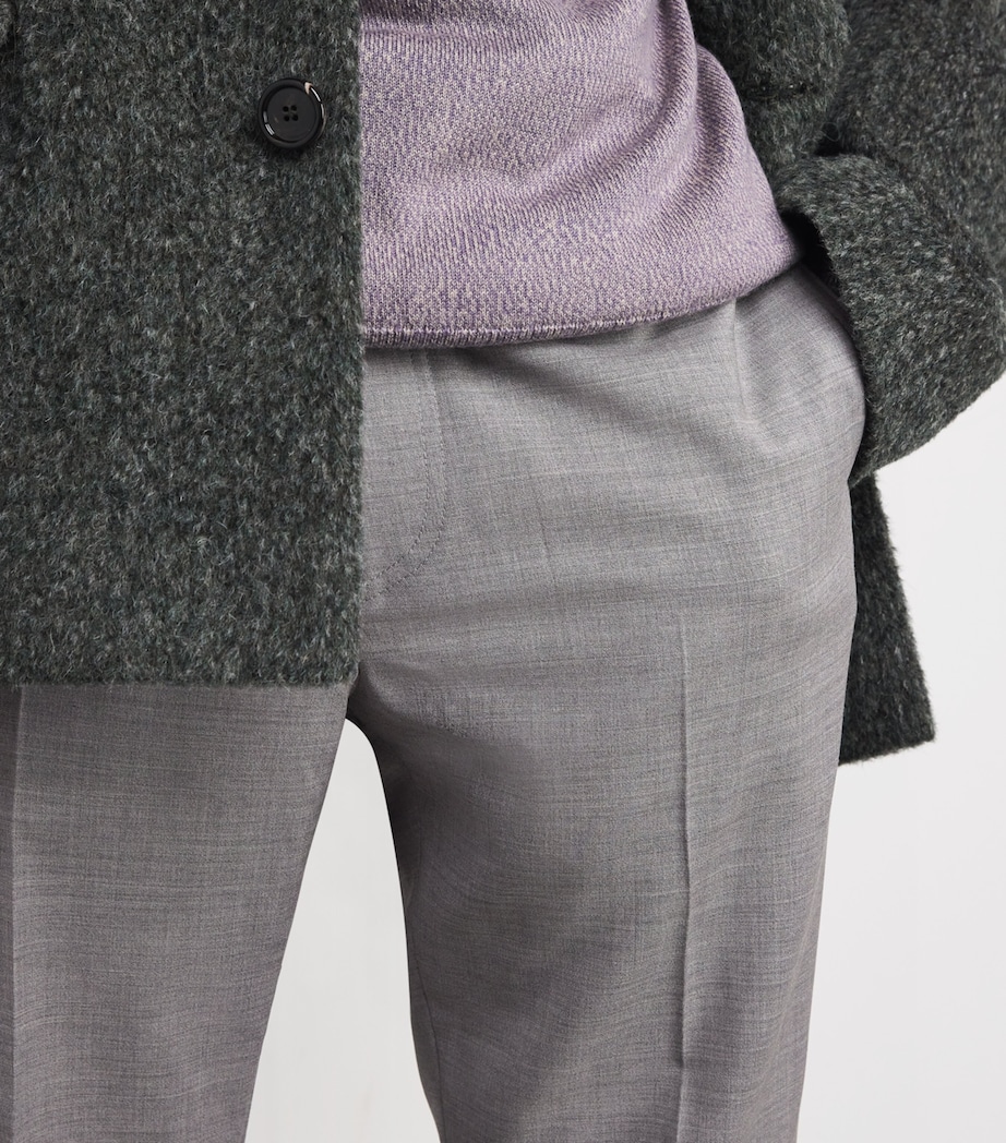 Stretch-Wool Drawstring Trousers 21 LIGHT GREY Image 6