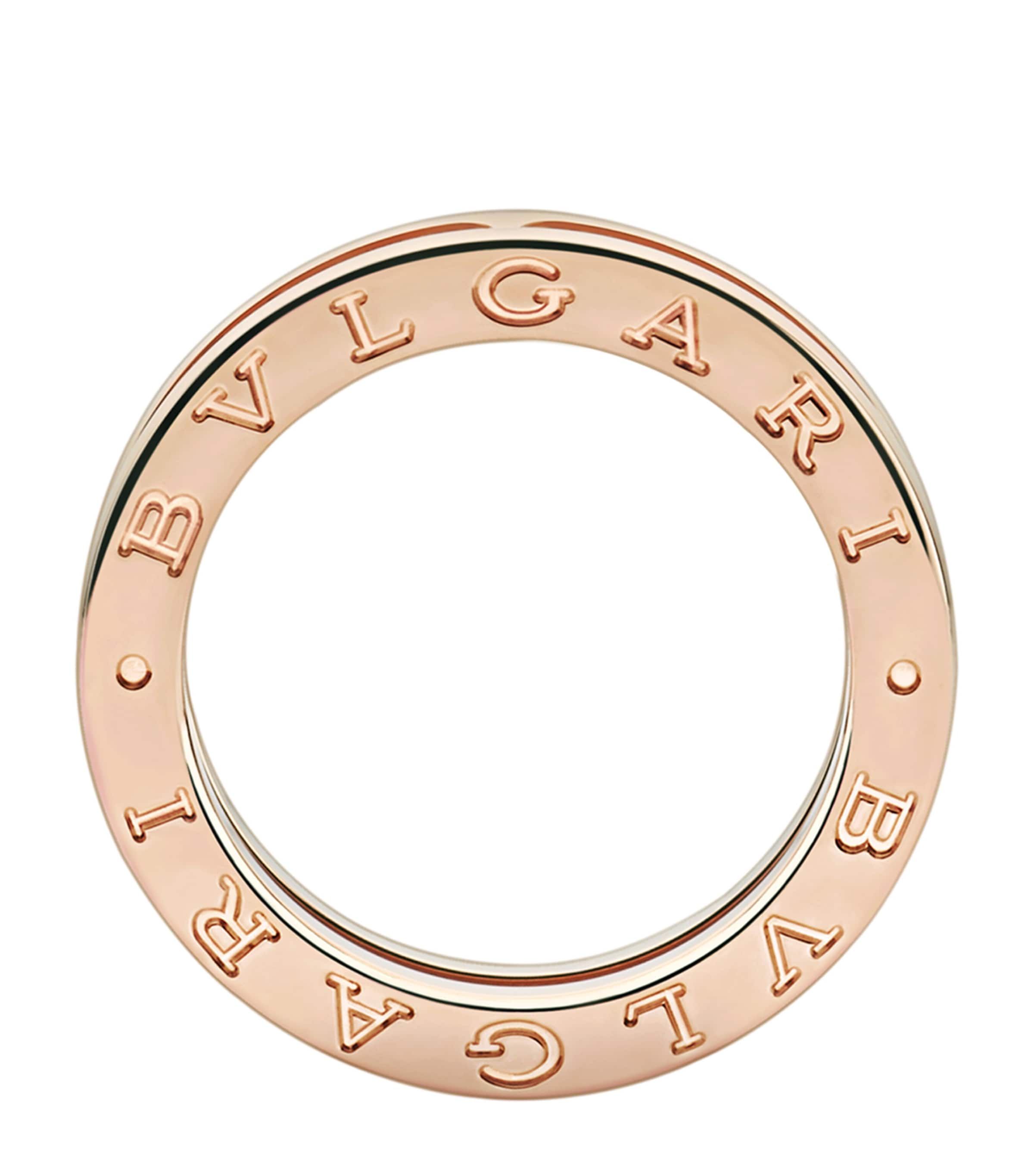 Rose Gold and Diamond B.zero1 One-Band Ring PINK GOLD Image 2