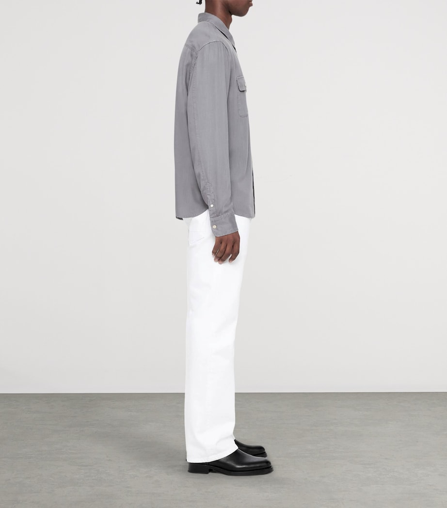 AllSaints Mens Bond Shirt Cloud Grey Image 5