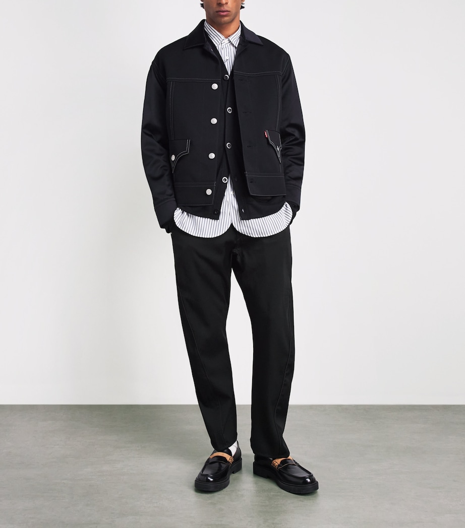Junya Watanabe MAN Mens Wool Trousers Black Image 2