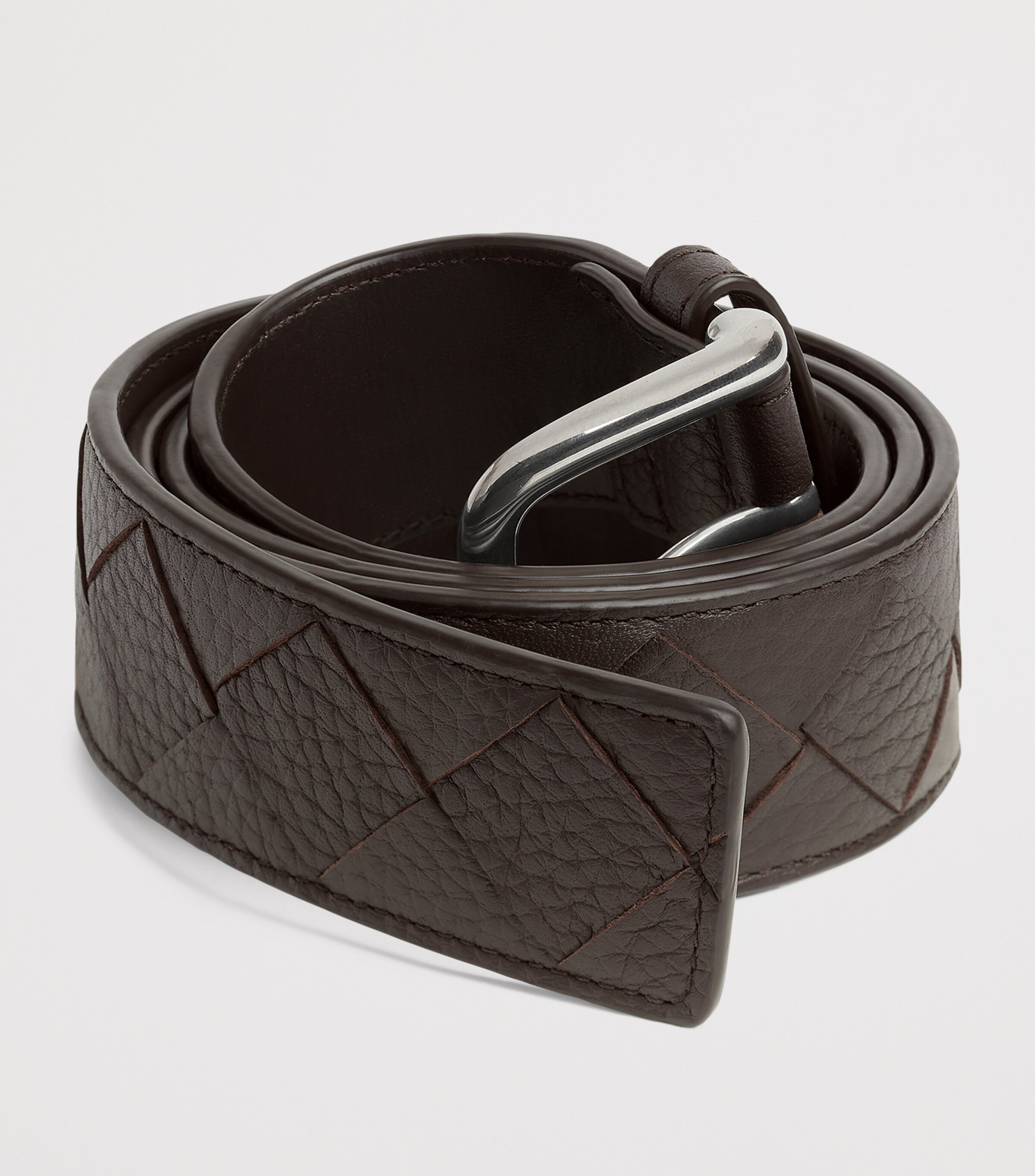 Grained Leather Intrecciato Belt 2145 Image 4