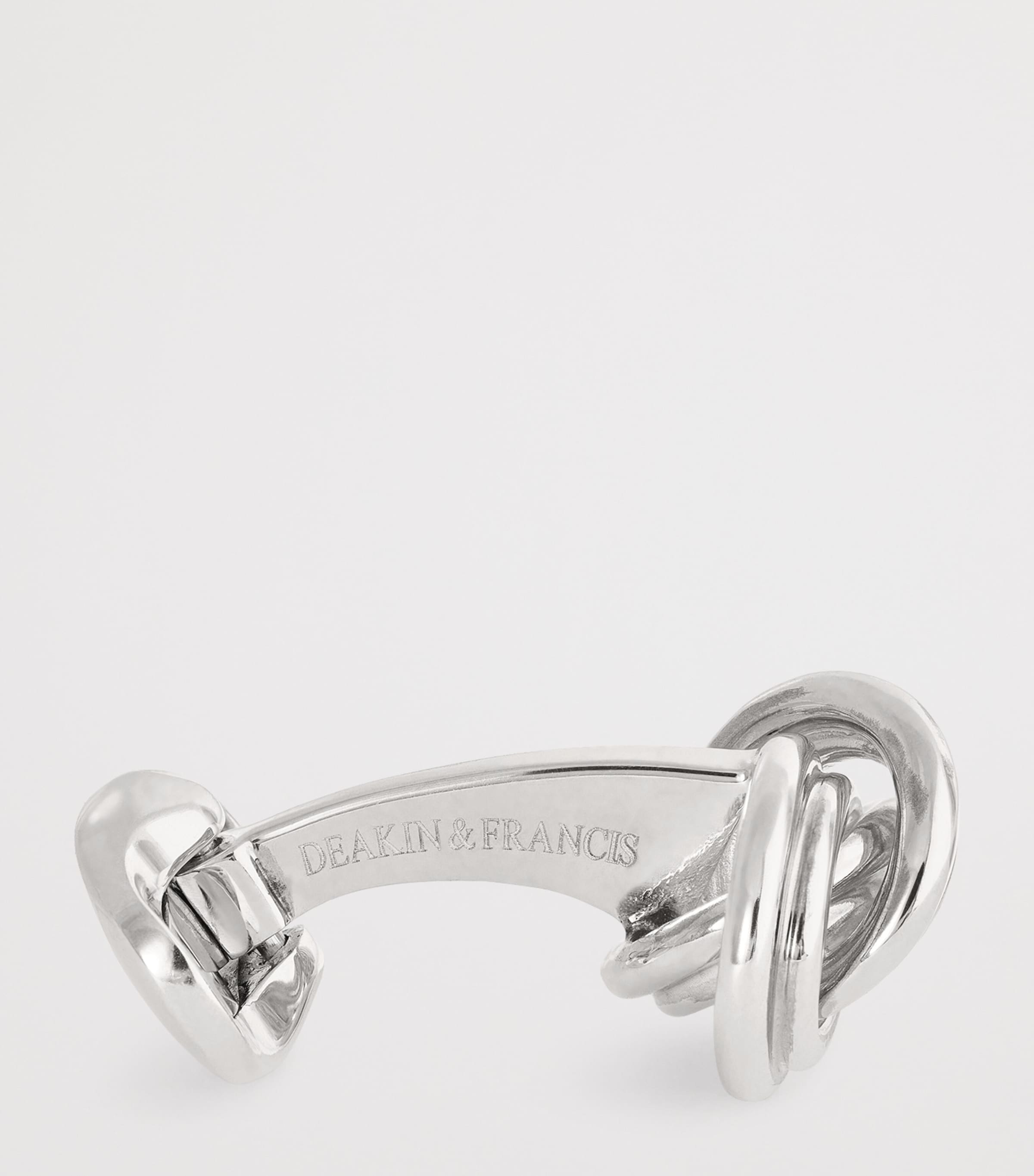 Sterling Silver Knot Cufflinks SILVER Image 4