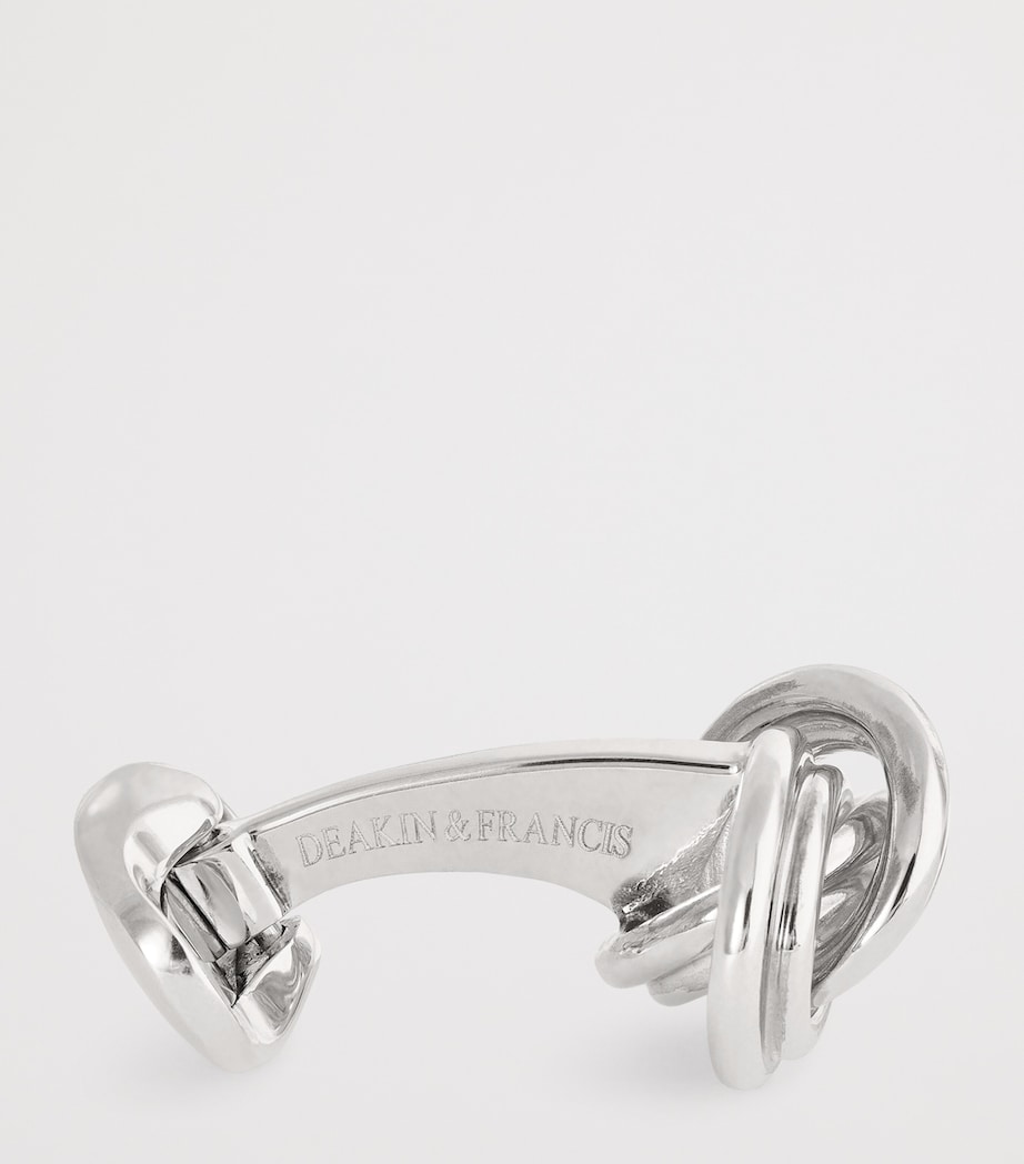 Sterling Silver Knot Cufflinks SILVER Image 4