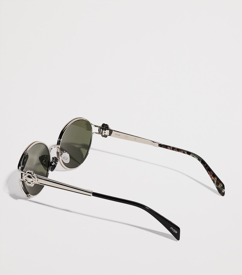Metal Round Sunglasses SILVER Image 3