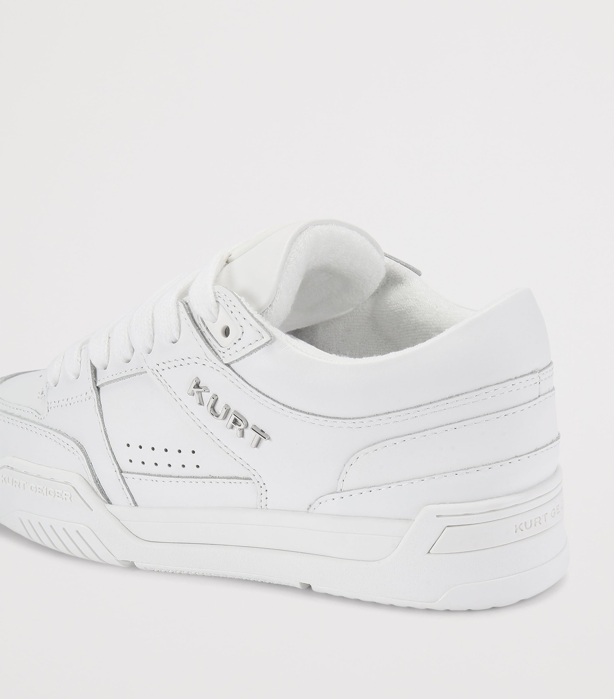 Kurt Geiger London Leather Hatton High-Top Sneakers White Image 4