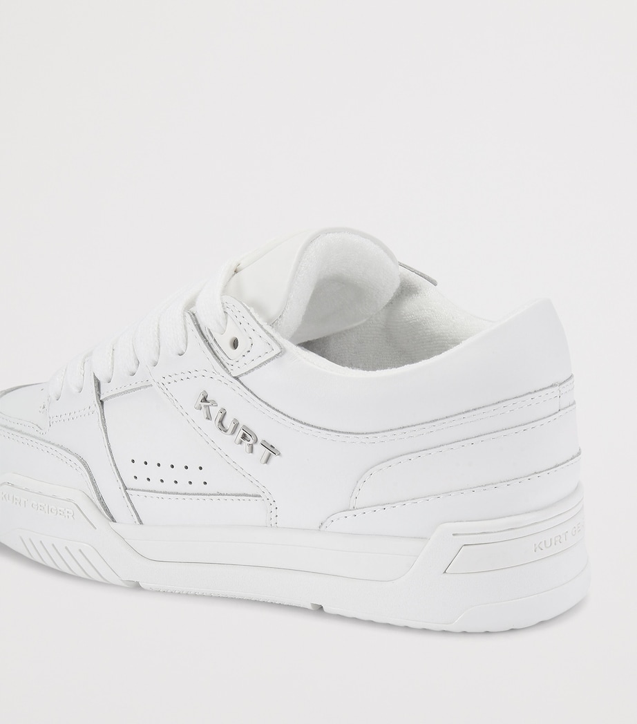 Kurt Geiger London Leather Hatton High-Top Sneakers White Image 4