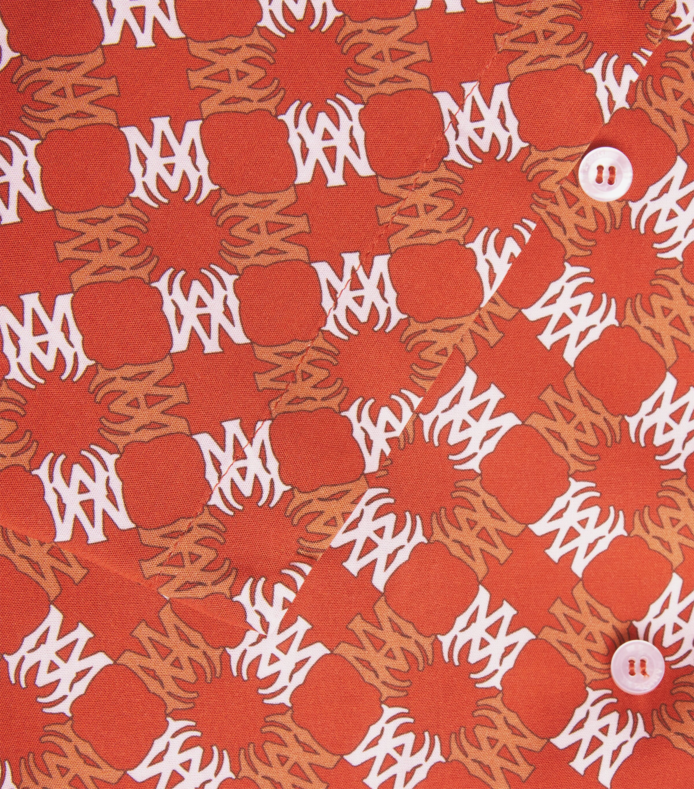 Monogram Quad Short-Sleeve Shirt BURNT ORANGE Image 5