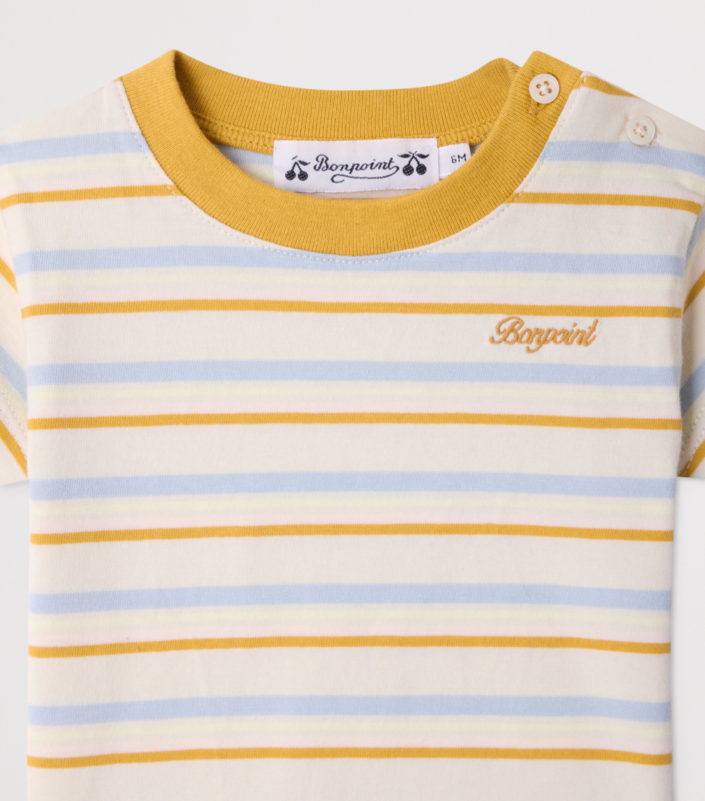 Bonpoint Cotton Stripe T-Shirt (6-18 Months) Ra Multicolore Image 3