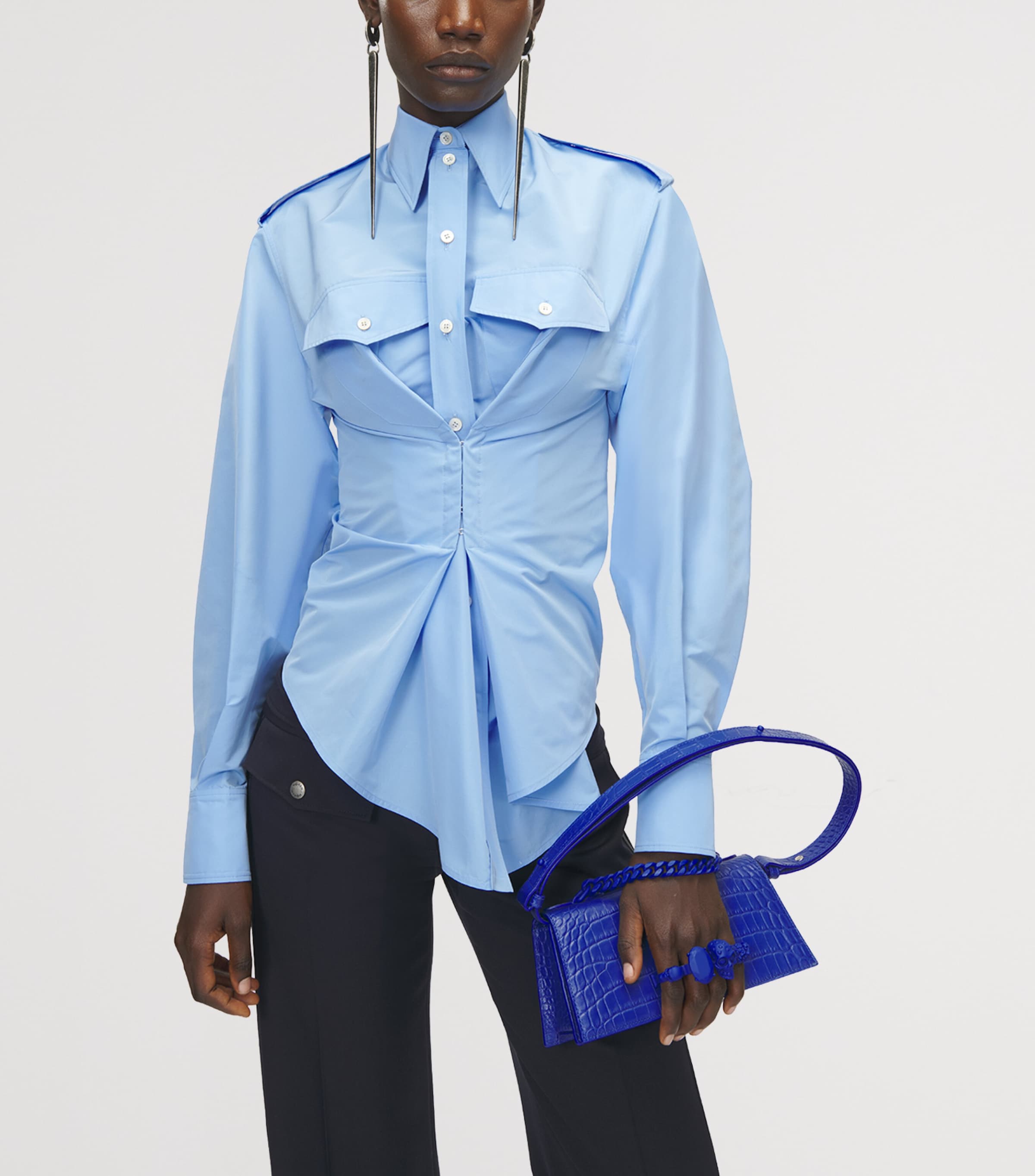 Leather Skull Four-Ring Top-Handle Bag 4134 Image 2